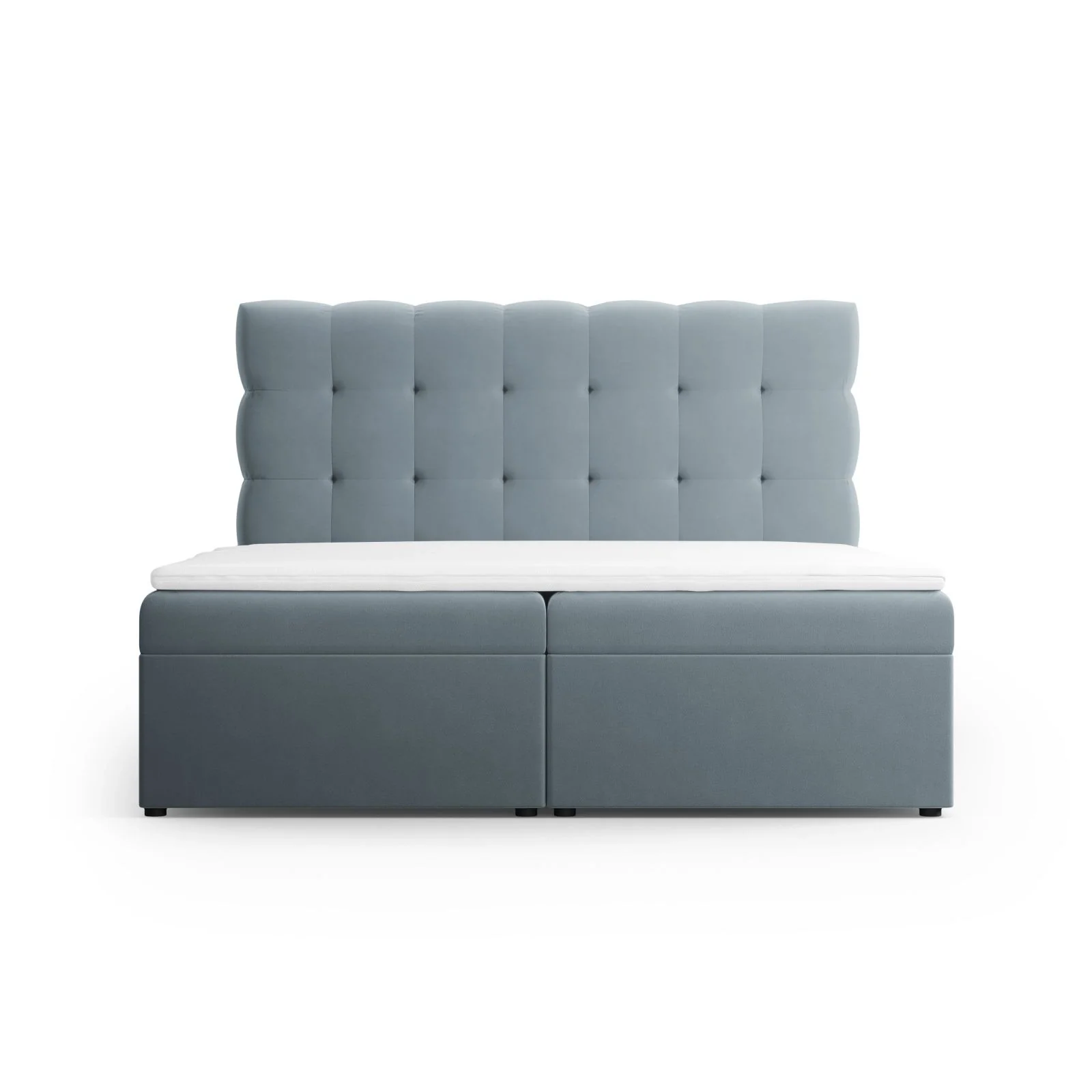 Bali Boxspringbett mit Kopfteil und Stauraum aus Samt, 140x200 cm - Image 21
