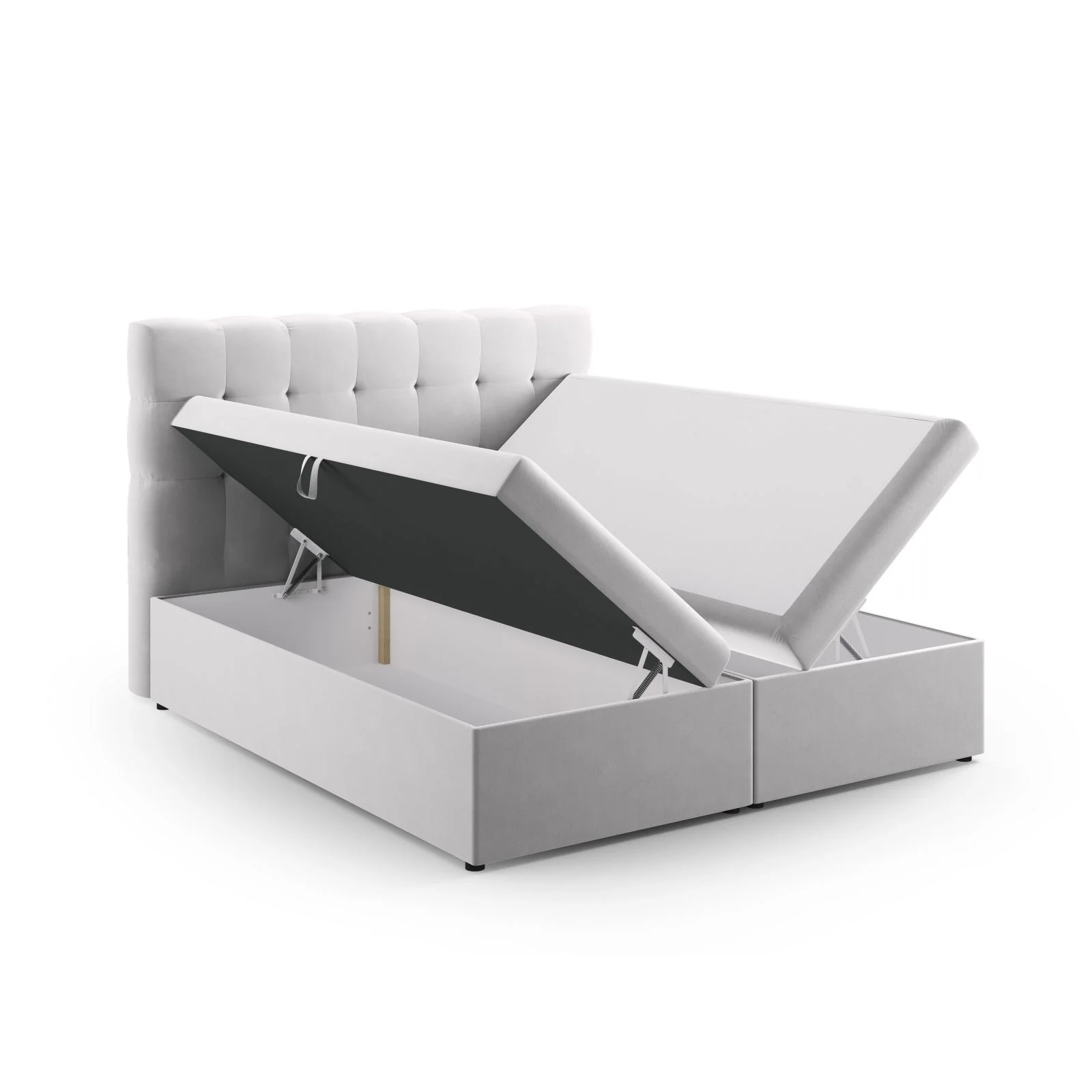 Bali Boxspringbett mit Kopfteil und Stauraum aus Samt, 140x200 cm - Image 35