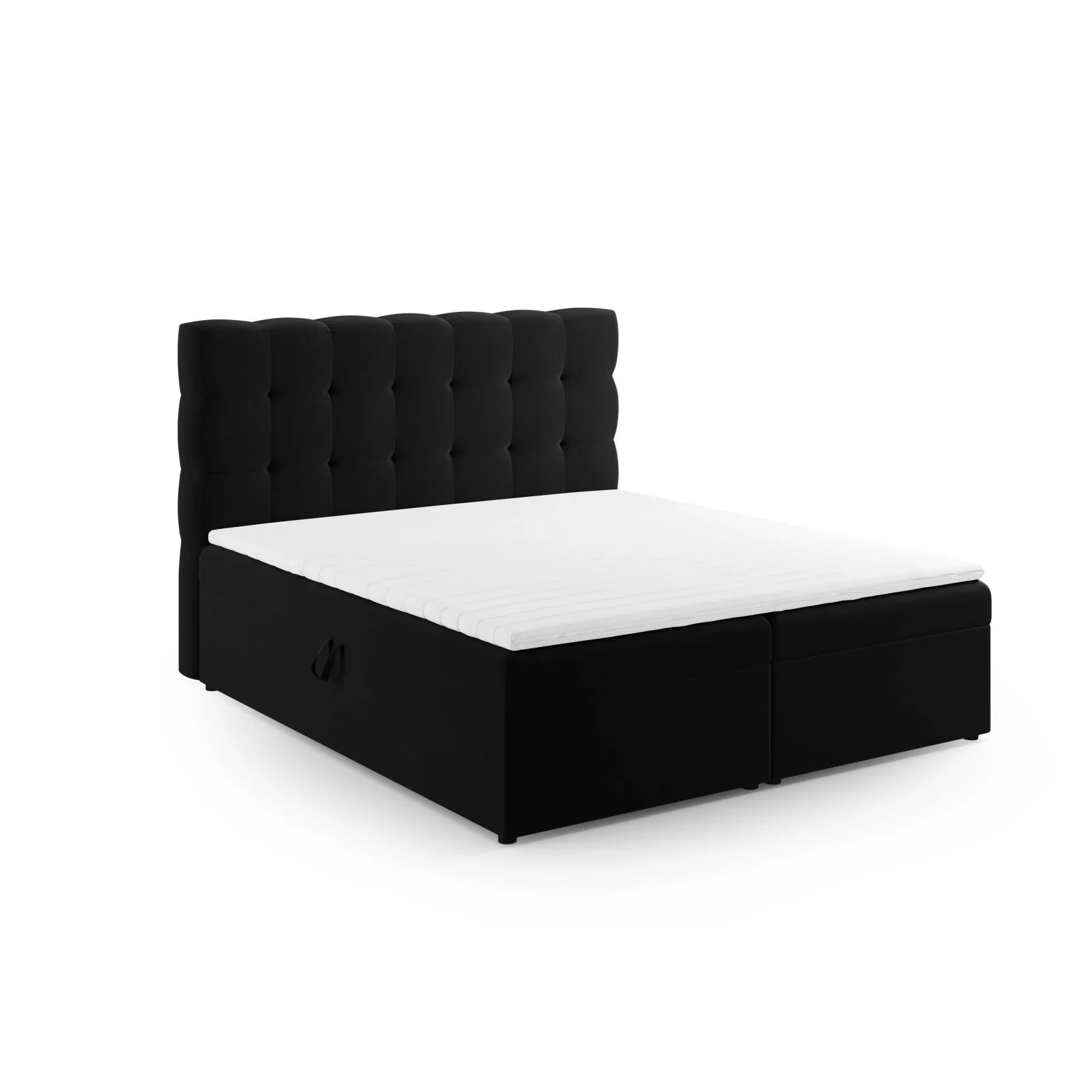 Bali Boxspringbett mit Kopfteil und Stauraum aus Samt, 140x200 cm - Image 43