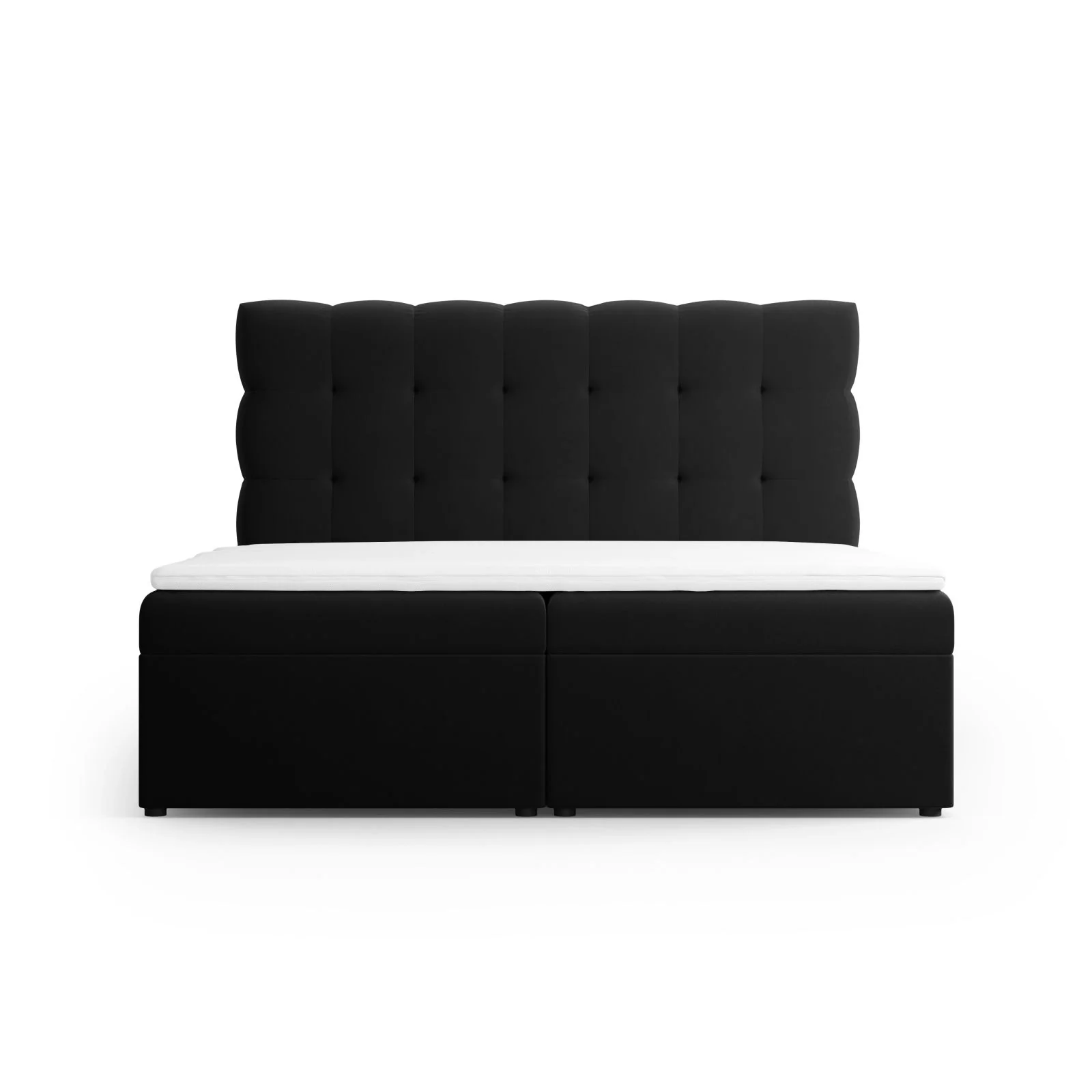 Bali Boxspringbett mit Kopfteil und Stauraum aus Samt, 140x200 cm - Image 45