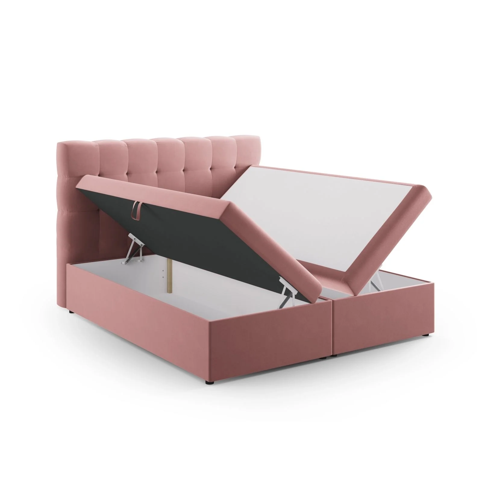 Bali Boxspringbett mit Kopfteil und Stauraum aus Samt, 180x200 cm - Image 16