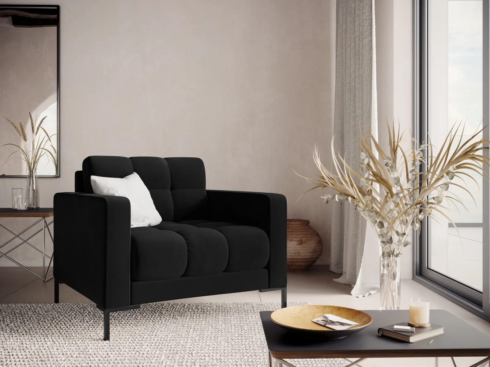Bali Sessel aus Samt, 87x96x75 cm - Image 119