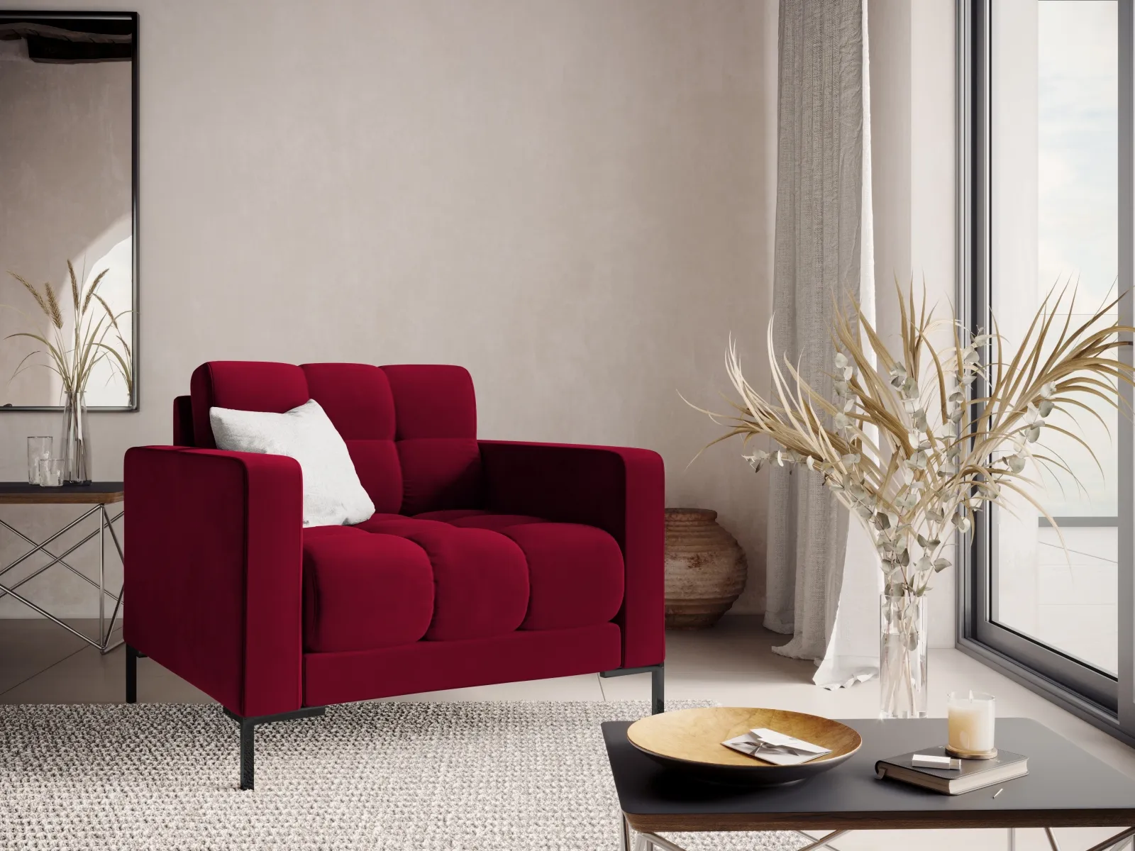 Bali Sessel aus Samt, 87x96x75 cm - Image 133