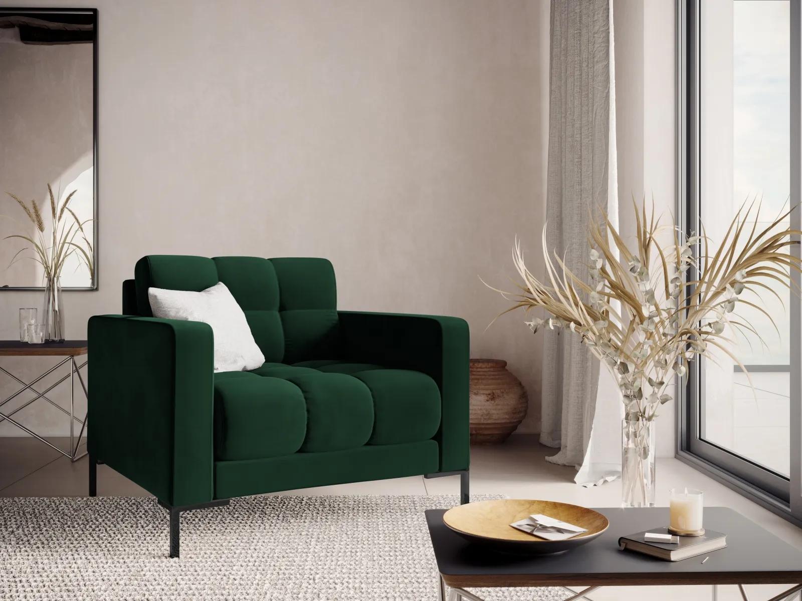 Bali Sessel aus Samt, 87x96x75 cm - Image 153