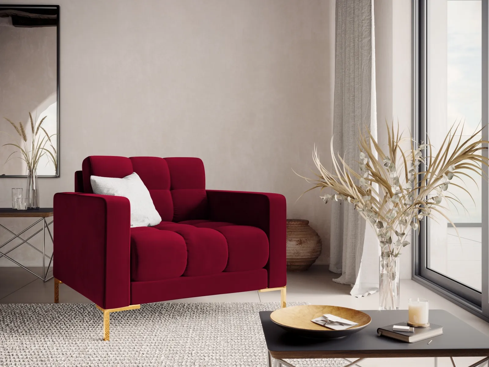 Bali Sessel aus Samt, 87x96x75 cm - Image 44