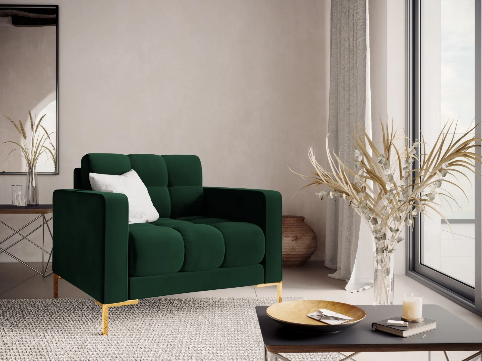 Bali Sessel aus Samt, 87x96x75 cm - Image 65
