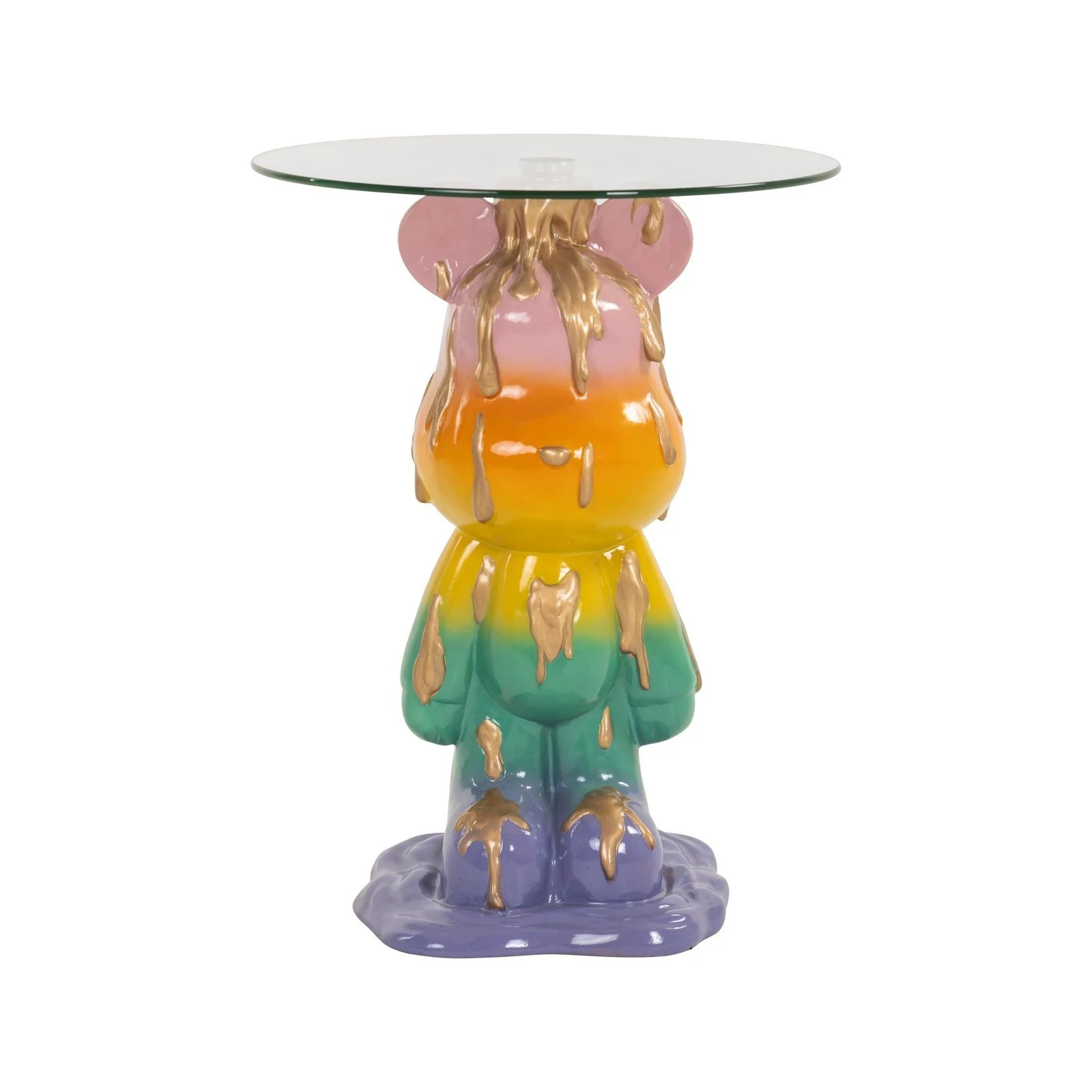 Beistelltisch Ebba mit Glas mehrfarbig, 48x48x62 cm - Image 2