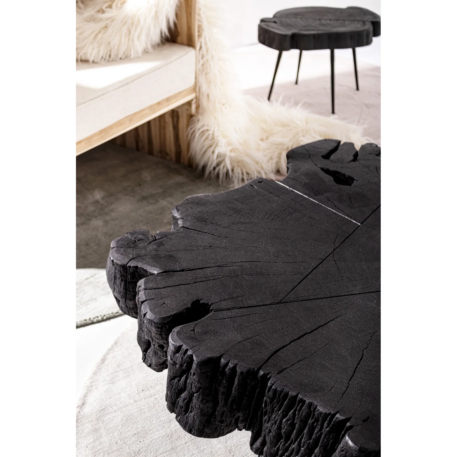 Beistelltisch Schwarz 90x90 Keval - Image 3