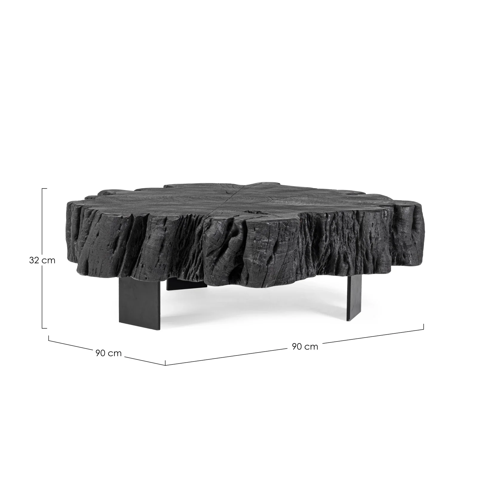 Beistelltisch Schwarz 90x90 Keval - Image 4