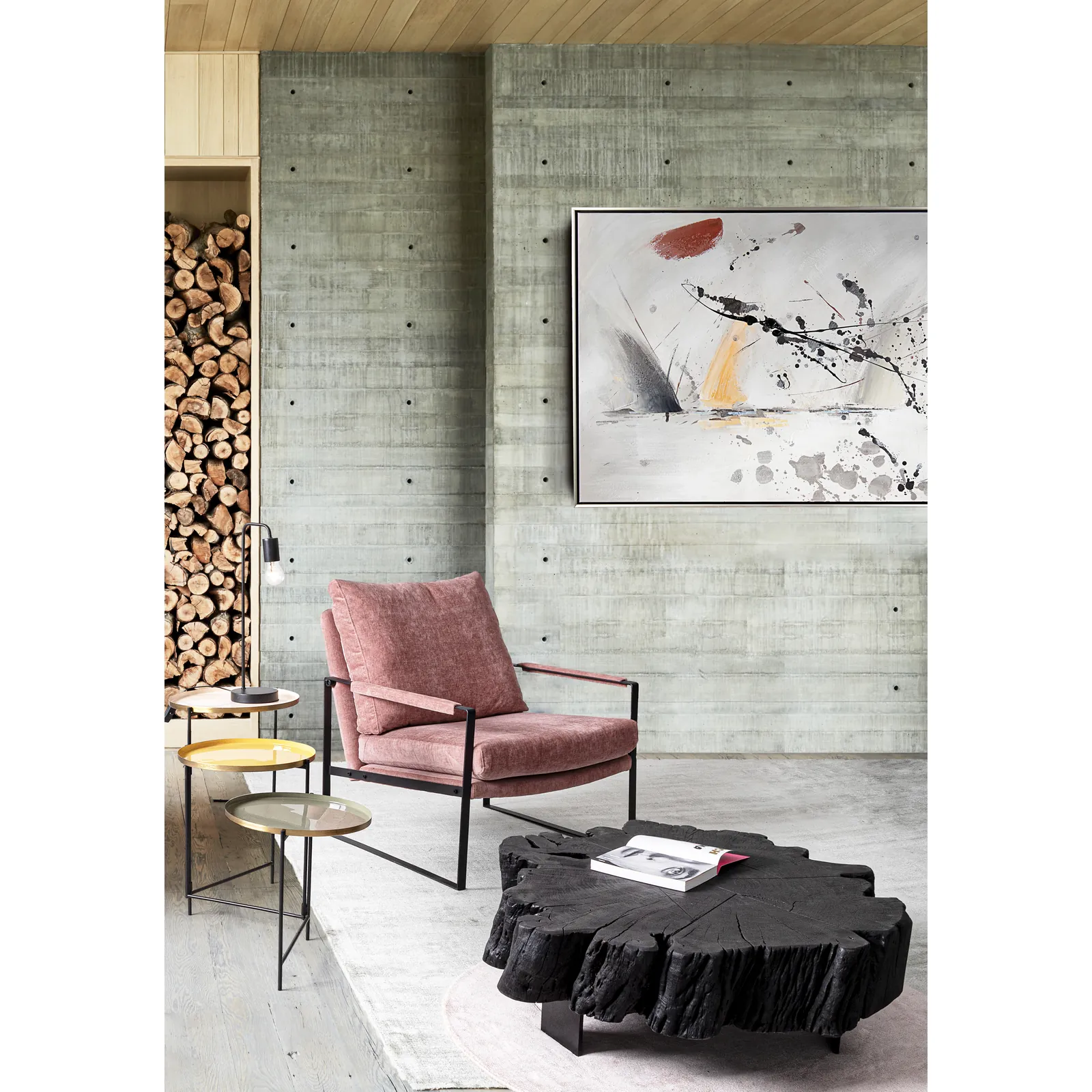 Beistelltisch Schwarz 90x90 Keval - Image 5