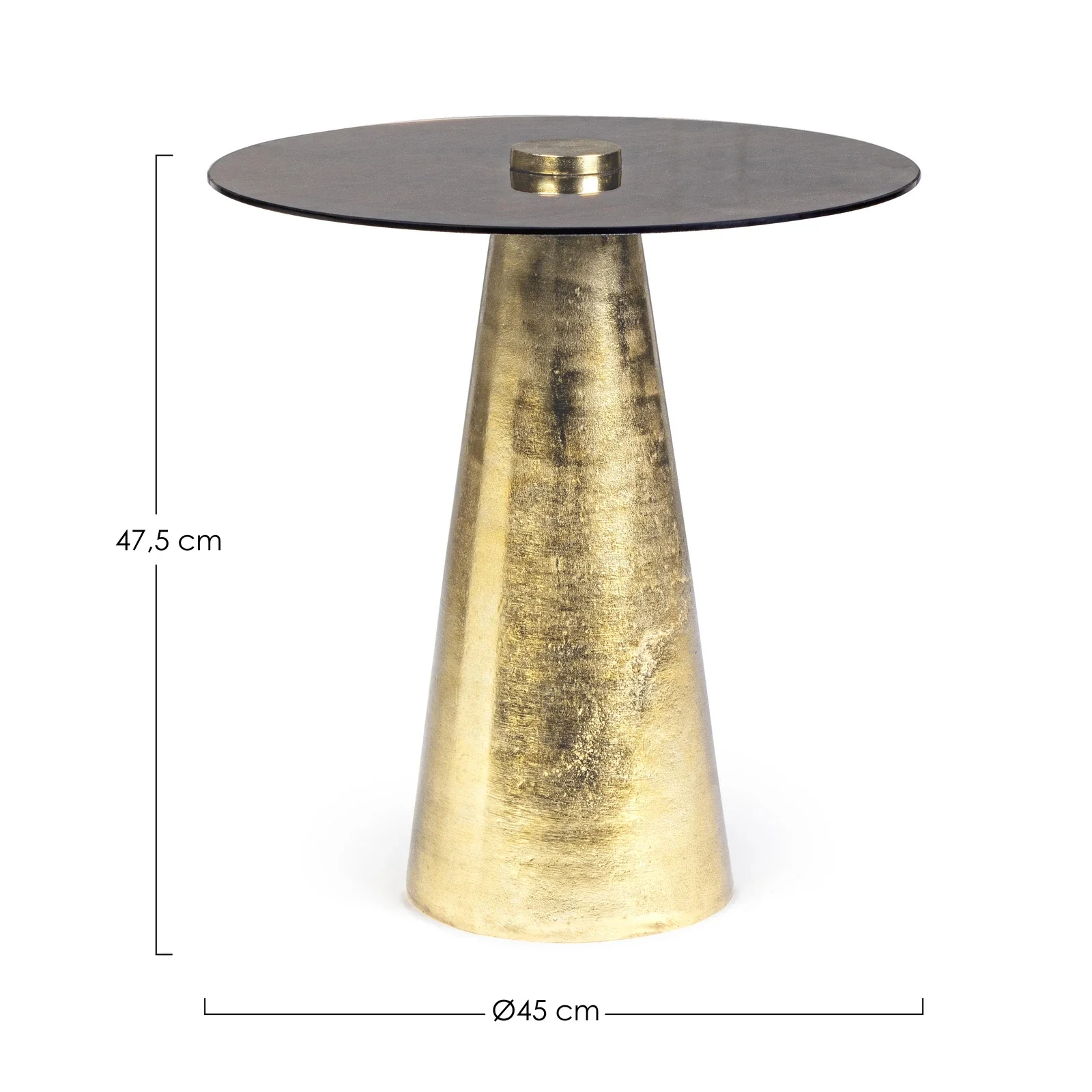 Beistelltisch M-Gl 45x45 Dinpal Brass - Image 3
