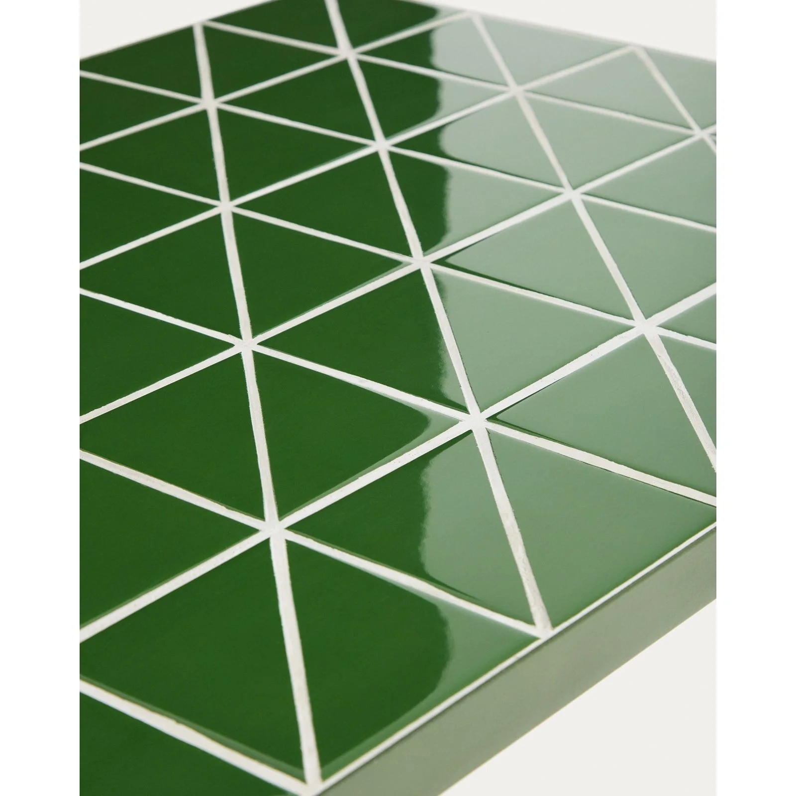 Beistelltisch Maurina aus verzinktem Stahl in Grün mit grünen Kacheln, 81 x 51 cm - Image 7