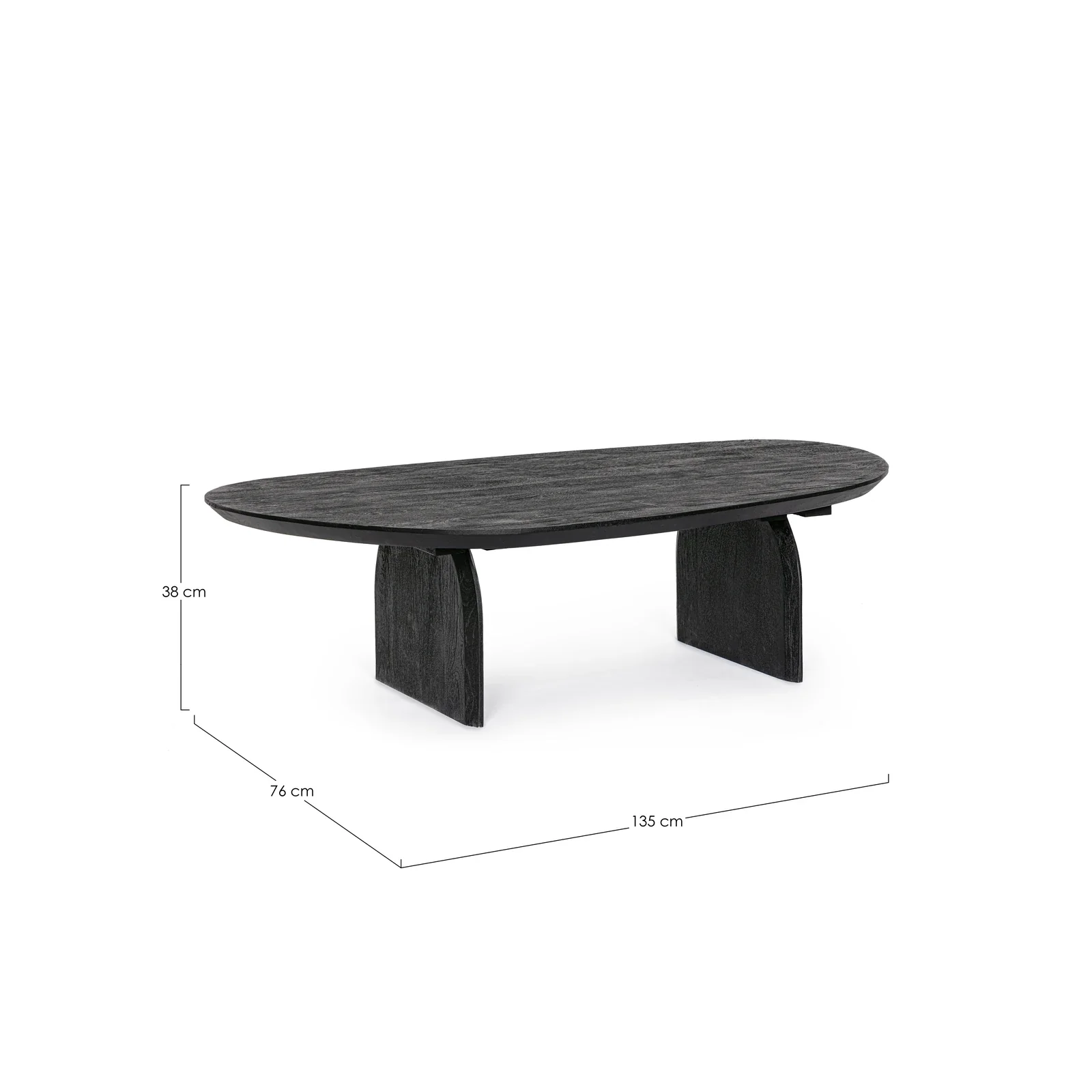 Beistelltisch Schwarz 135x76 Monterrey - Image 4