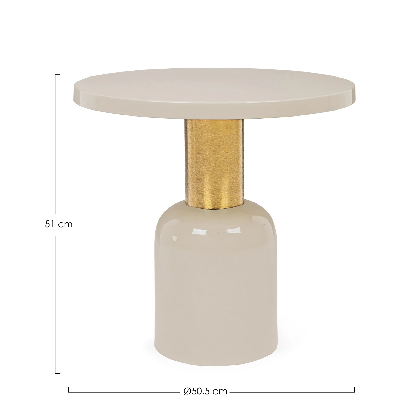 Beistelltisch 50.5x50.5 Nalima Cremefarben - Image 5