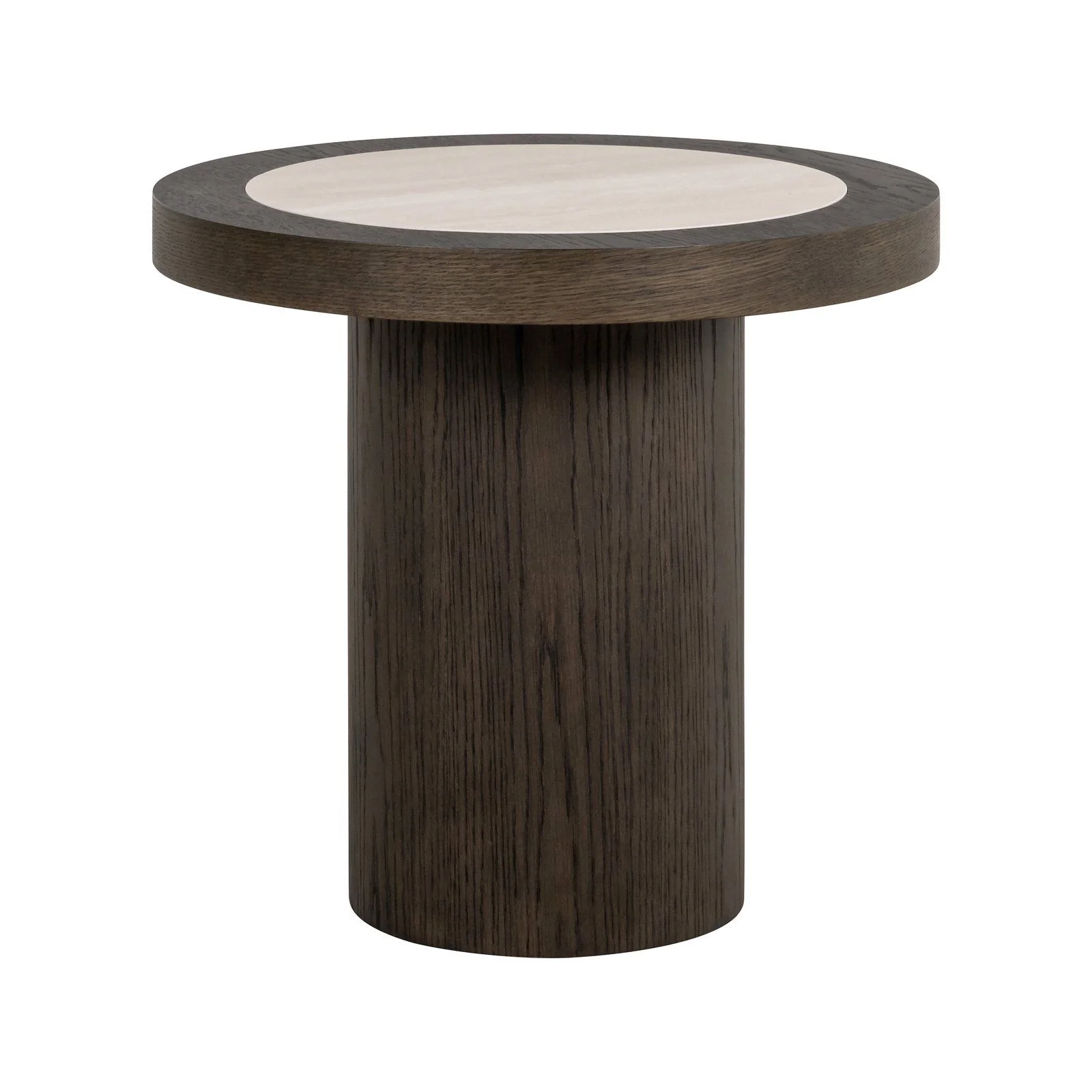 Beistelltisch Nando aus Eichenfurnier in braun, 60x60x55 cm