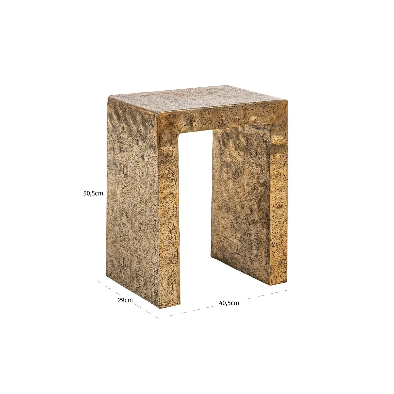 Beistelltisch Novan in gold, 40,5x29x50,5 cm - Image 3
