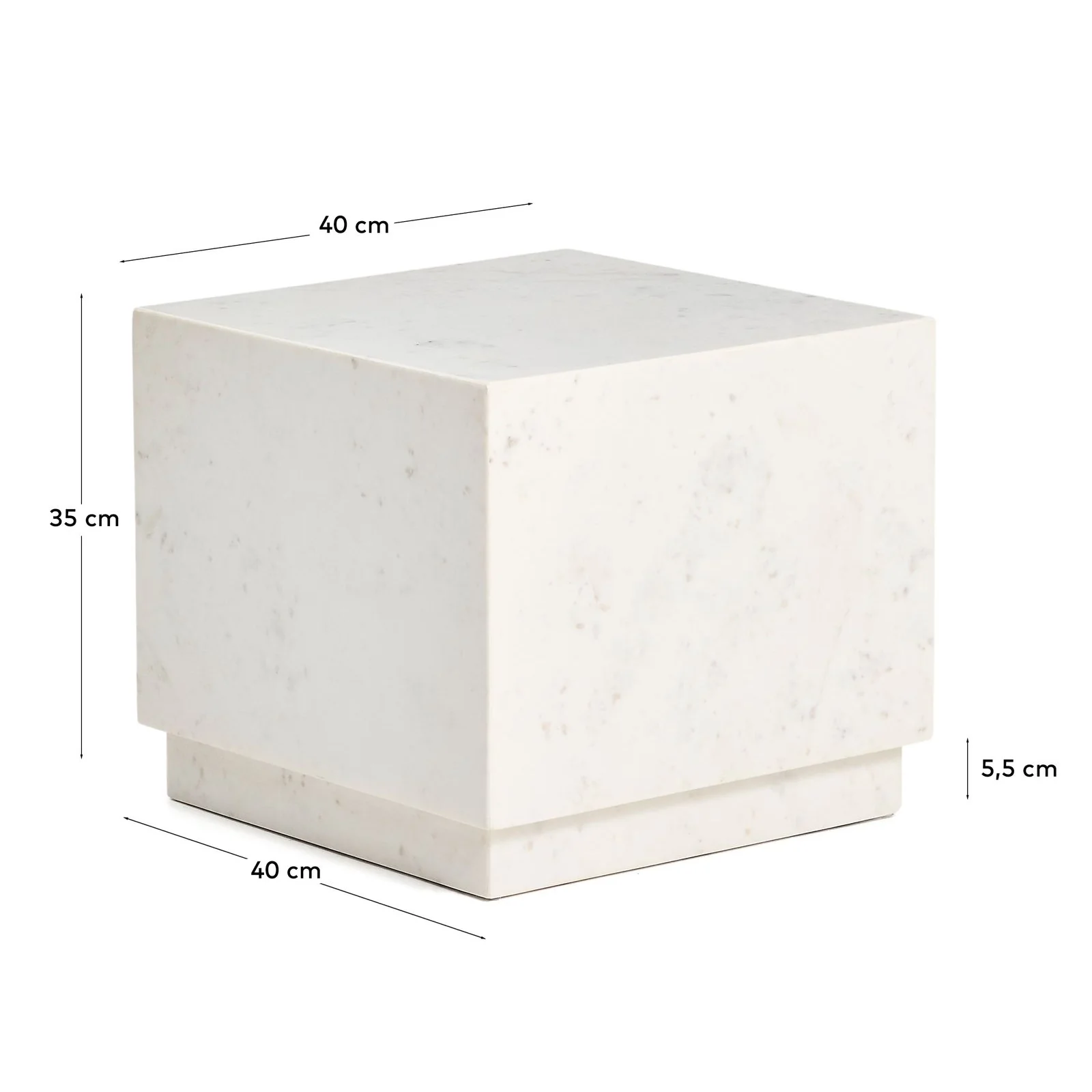 Beistelltisch Sorein aus Marmor, 40 x 40 cm - Image 3