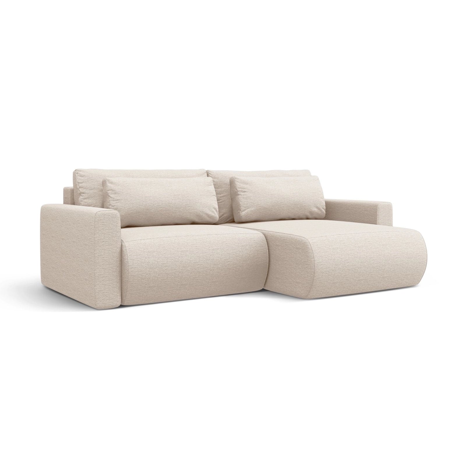 Belfast 3-Sitzer Ecksofa mit Schlaffunktion, ausklappbar, aus Samt oder Strukturstoff, 240x149 cm - Image 3