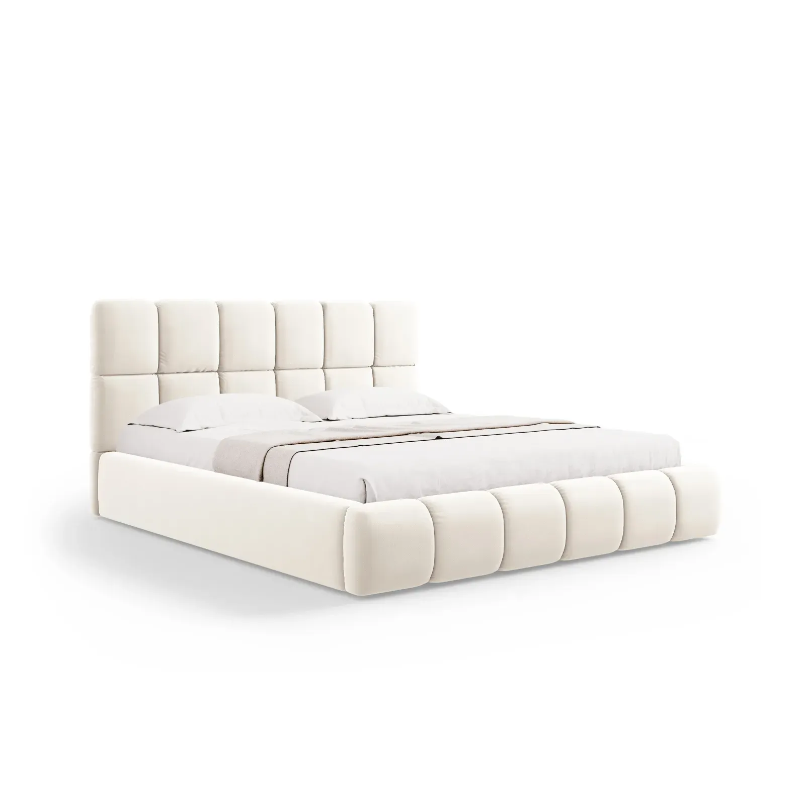 Bellis Bett mit Kopfteil und Stauraum Bezug aus Samt oder Chenille, 140x200 cm - Image 36