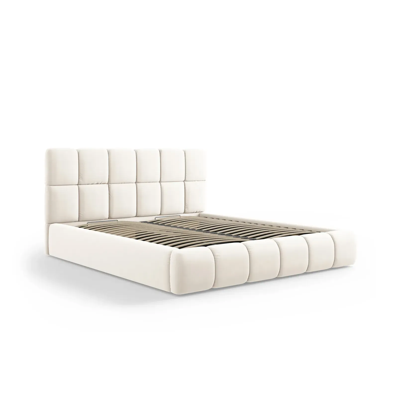 Bellis Bett mit Kopfteil und Stauraum Bezug aus Samt oder Chenille, 160x200 cm - Image 39