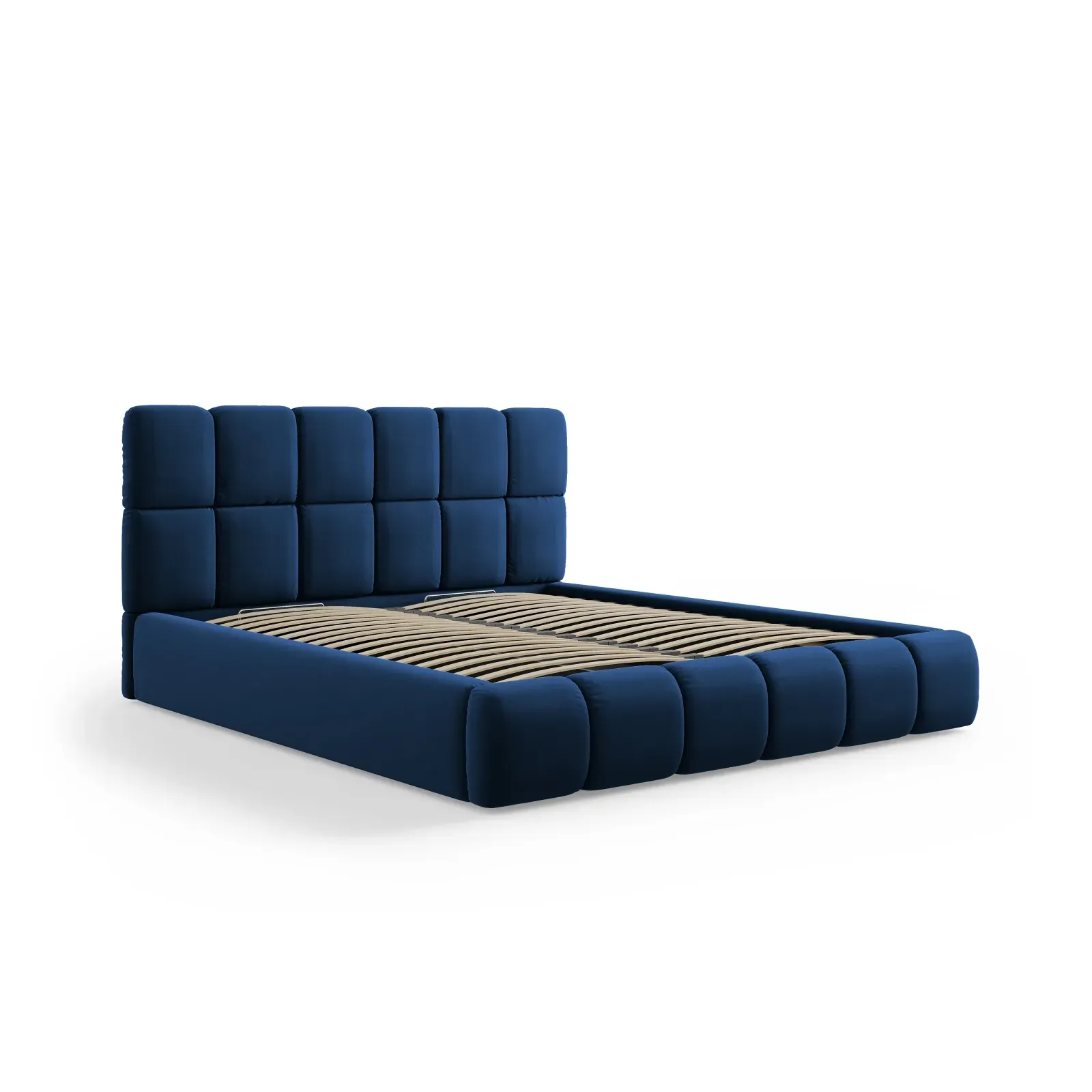 Bellis Bett mit Kopfteil und Stauraum Bezug aus Samt oder Chenille, 180x200 cm - Image 46