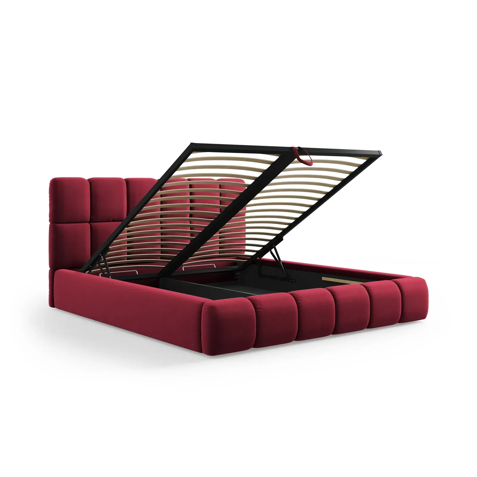 Bellis Bett mit Kopfteil und Stauraum Bezug aus Samt oder Chenille, 180x200 cm - Image 55