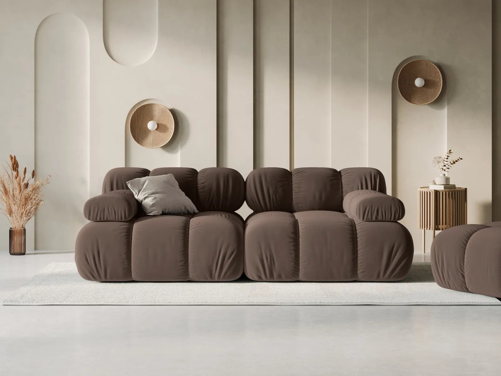 Bellis Modulares 2-Sitzer Sofa 188 cm mit Samtbezug oder 3D-Stoff - Image 18
