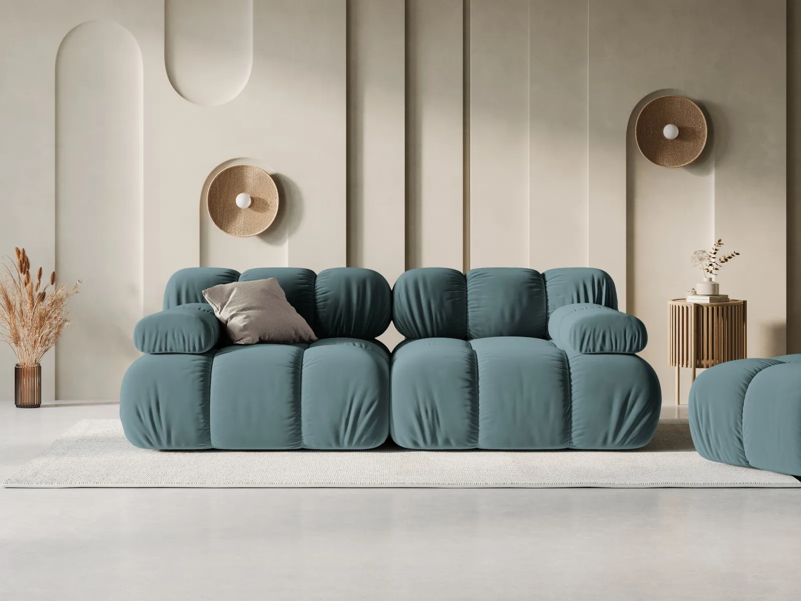 Bellis Modulares 2-Sitzer Sofa 188 cm mit Samtbezug oder 3D-Stoff - Image 26