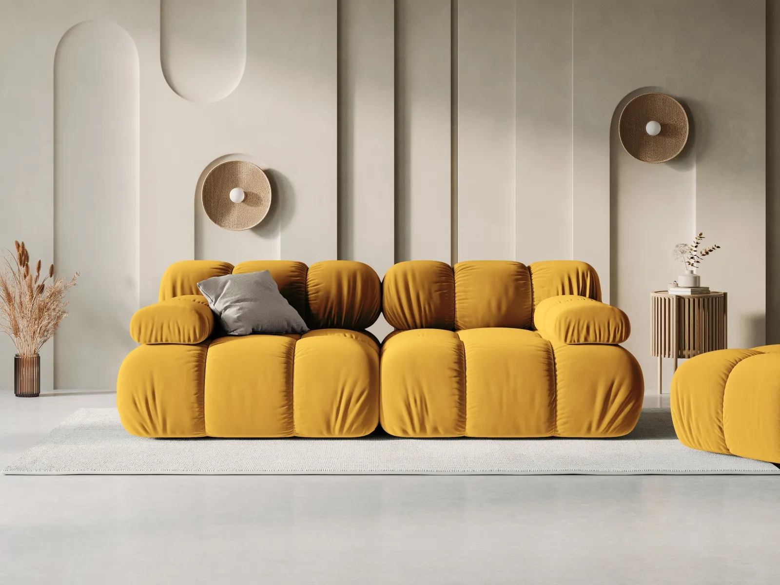 Bellis Modulares 2-Sitzer Sofa 188 cm mit Samtbezug oder 3D-Stoff - Image 42