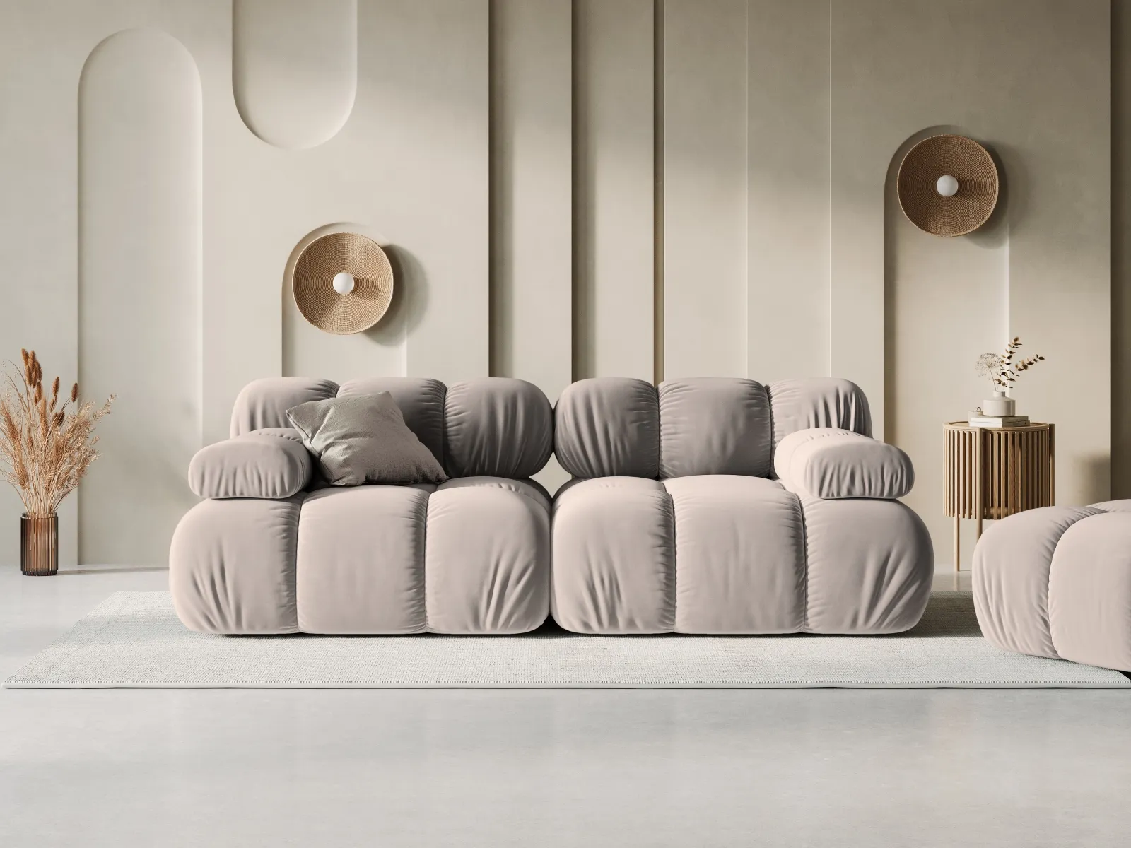 Bellis Modulares 2-Sitzer Sofa 188 cm mit Samtbezug oder 3D-Stoff - Image 58