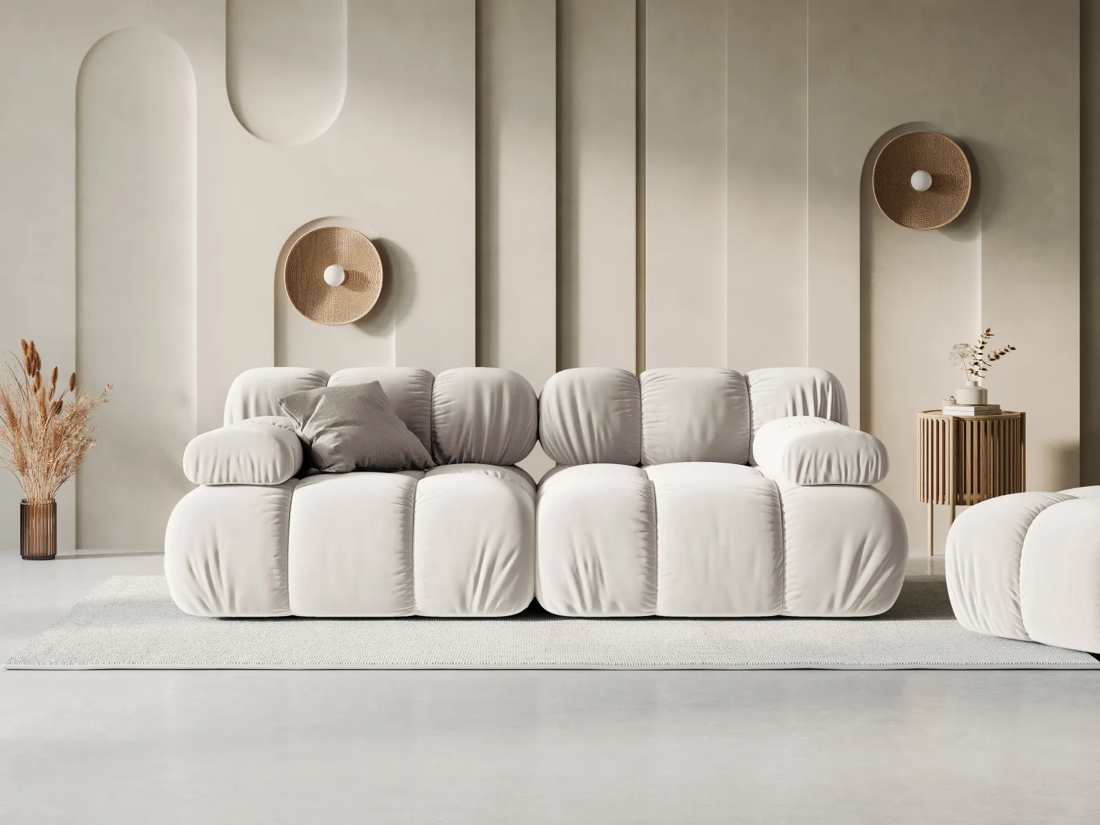 Bellis Modulares 2-Sitzer Sofa 188 cm mit Samtbezug oder 3D-Stoff - Image 66