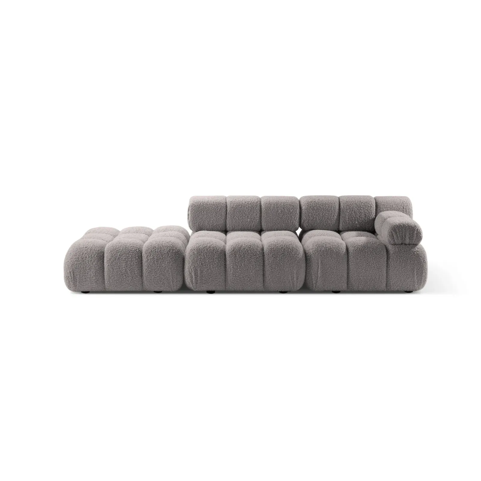 Bellis Modulares 3-Sitzer Sofa mit Pouf Links mit Boucle-Polsterung 282 cm - Image 15
