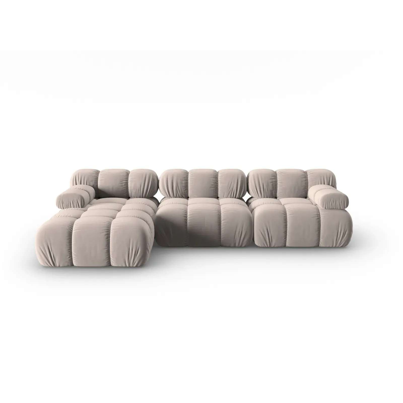 Bellis Modulares 4-Sitzer Sofa Chaise Longue Links mit Samtbezug oder 3D-Stoff, 282 cm - Image 112