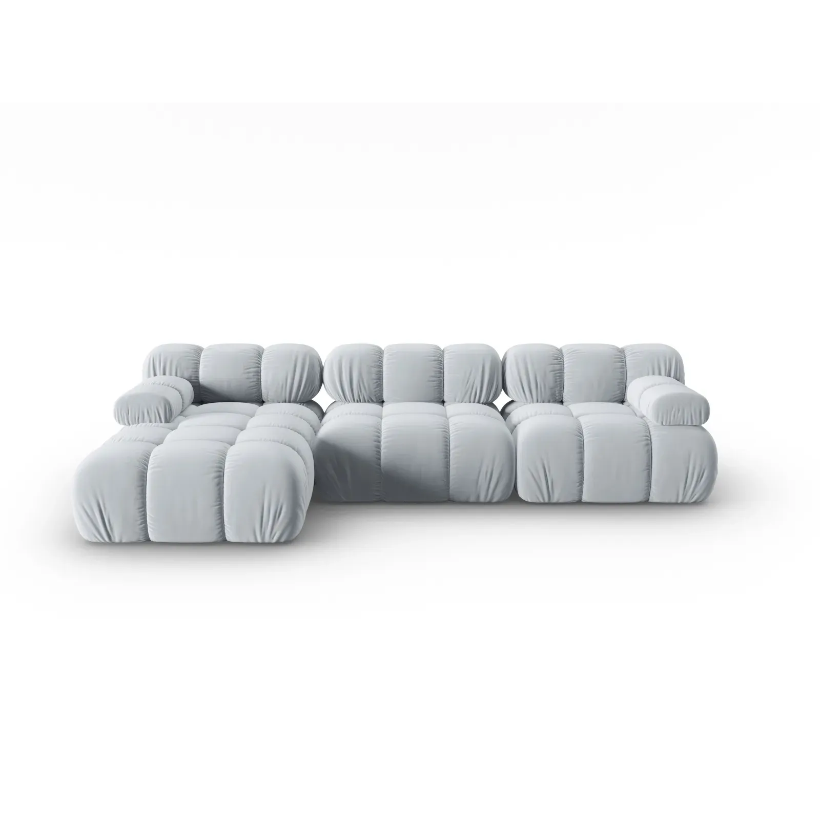 Bellis Modulares 4-Sitzer Sofa Chaise Longue Links mit Samtbezug oder 3D-Stoff, 282 cm - Image 130