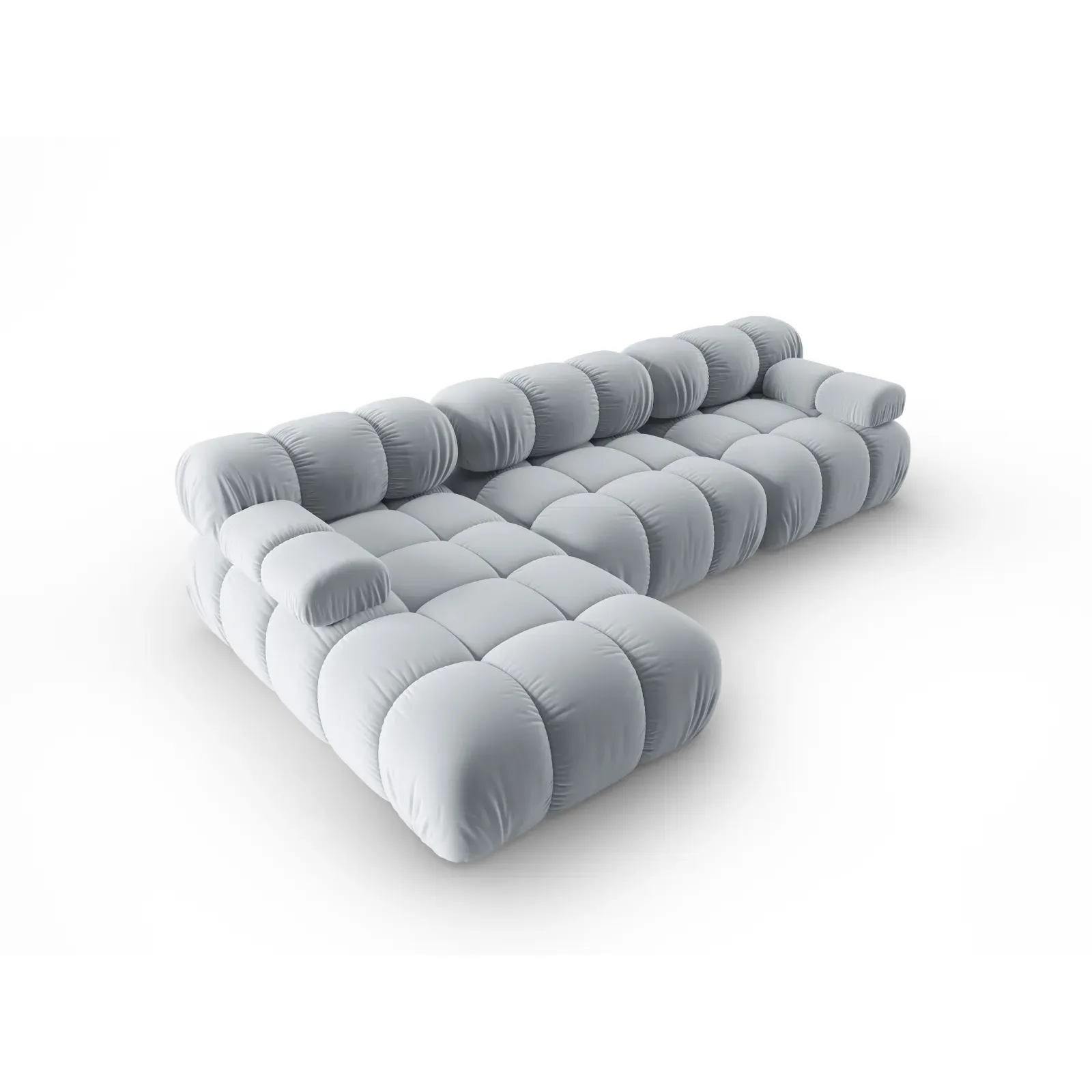 Bellis Modulares 4-Sitzer Sofa Chaise Longue Links mit Samtbezug oder 3D-Stoff, 282 cm - Image 133