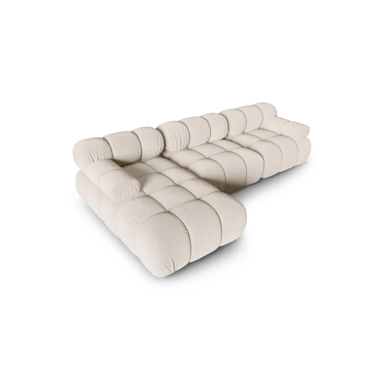 Bellis Modulares 4-Sitzer Sofa Chaise Longue Links mit Samtbezug oder 3D-Stoff, 282 cm - Image 3