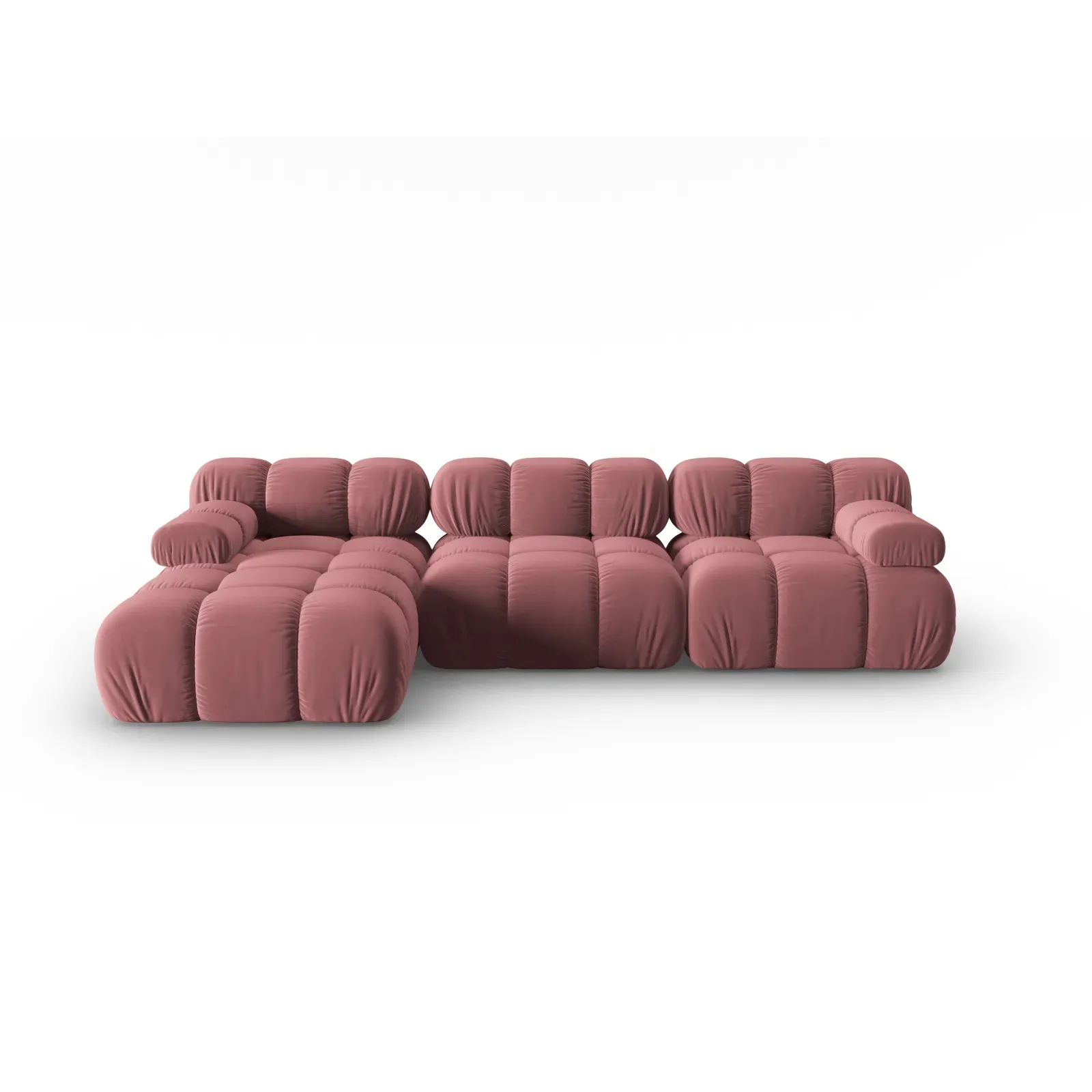 Bellis Modulares 4-Sitzer Sofa Chaise Longue Links mit Samtbezug oder 3D-Stoff, 282 cm - Image 50