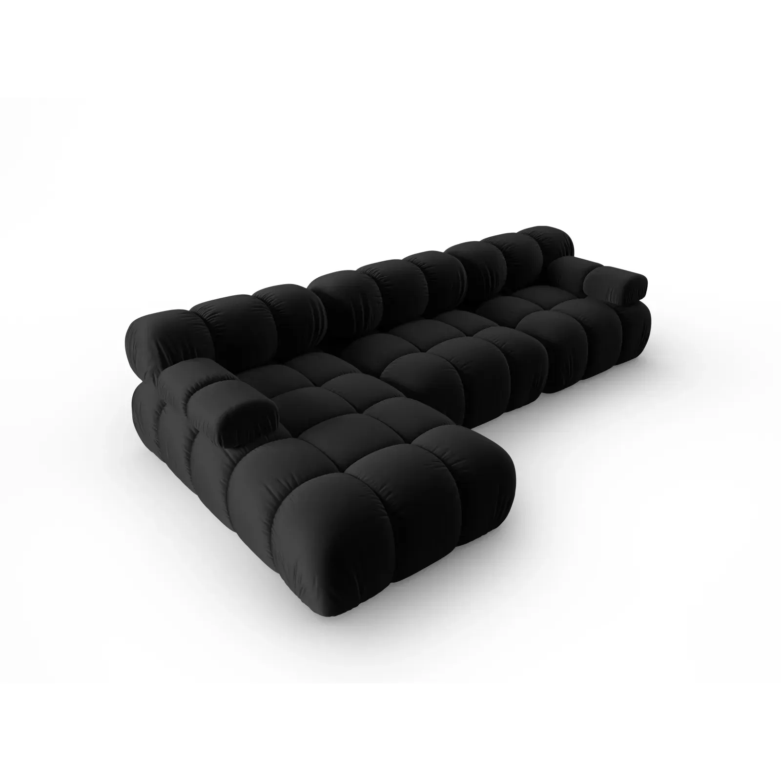Bellis Modulares 4-Sitzer Sofa Chaise Longue Links mit Samtbezug oder 3D-Stoff, 282 cm - Image 62