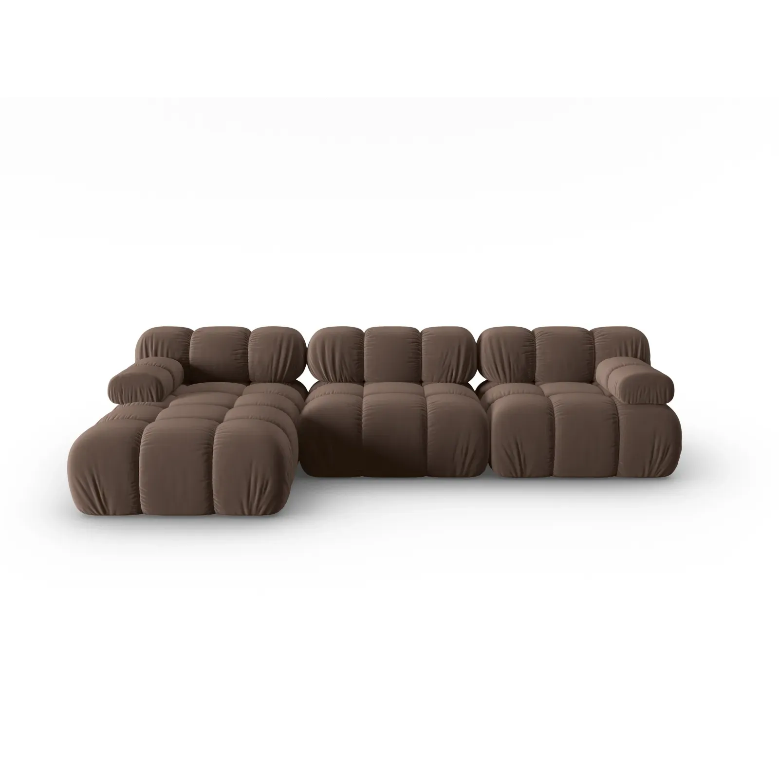 Bellis Modulares 4-Sitzer Sofa Chaise Longue Links mit Samtbezug oder 3D-Stoff, 282 cm - Image 68