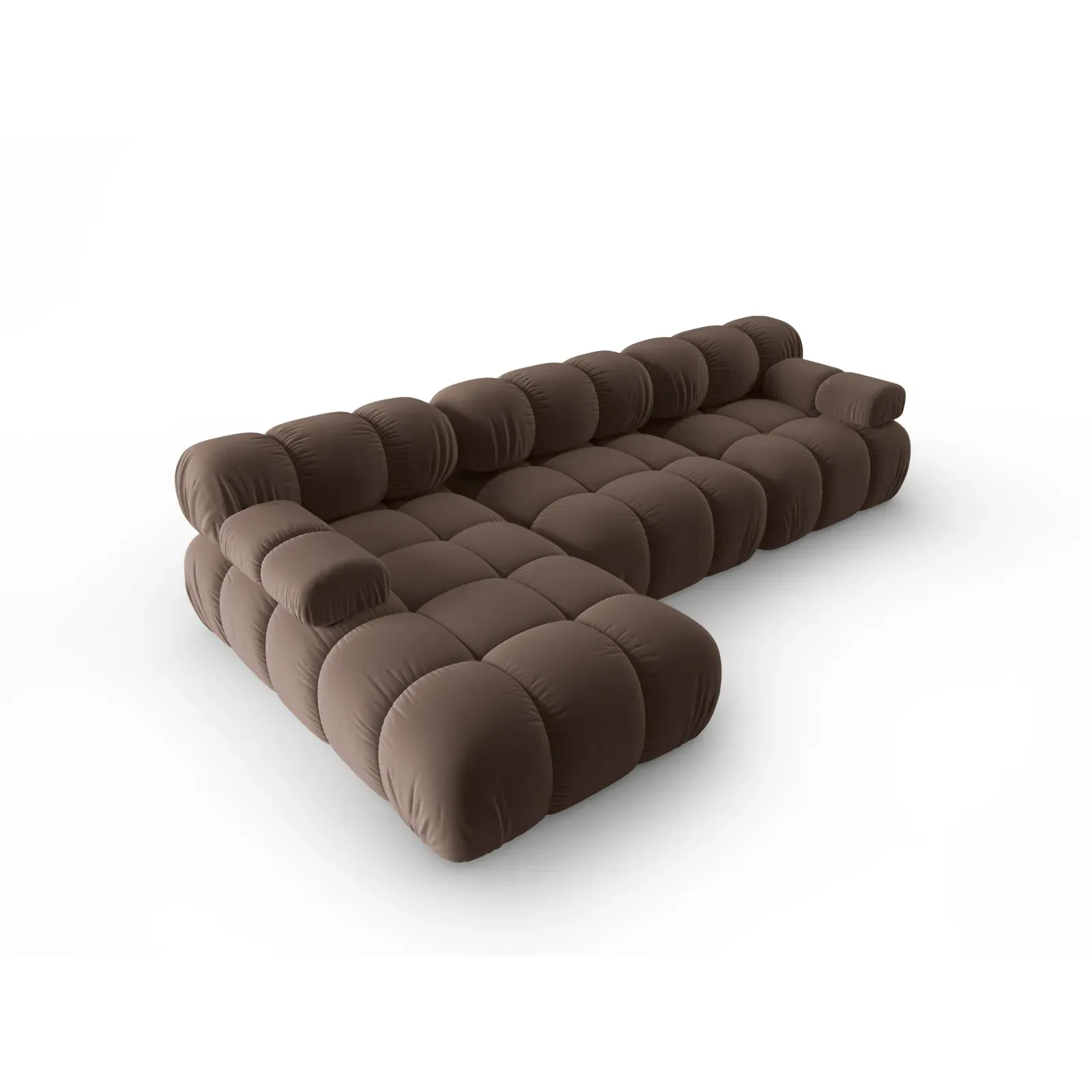Bellis Modulares 4-Sitzer Sofa Chaise Longue Links mit Samtbezug oder 3D-Stoff, 282 cm - Image 71