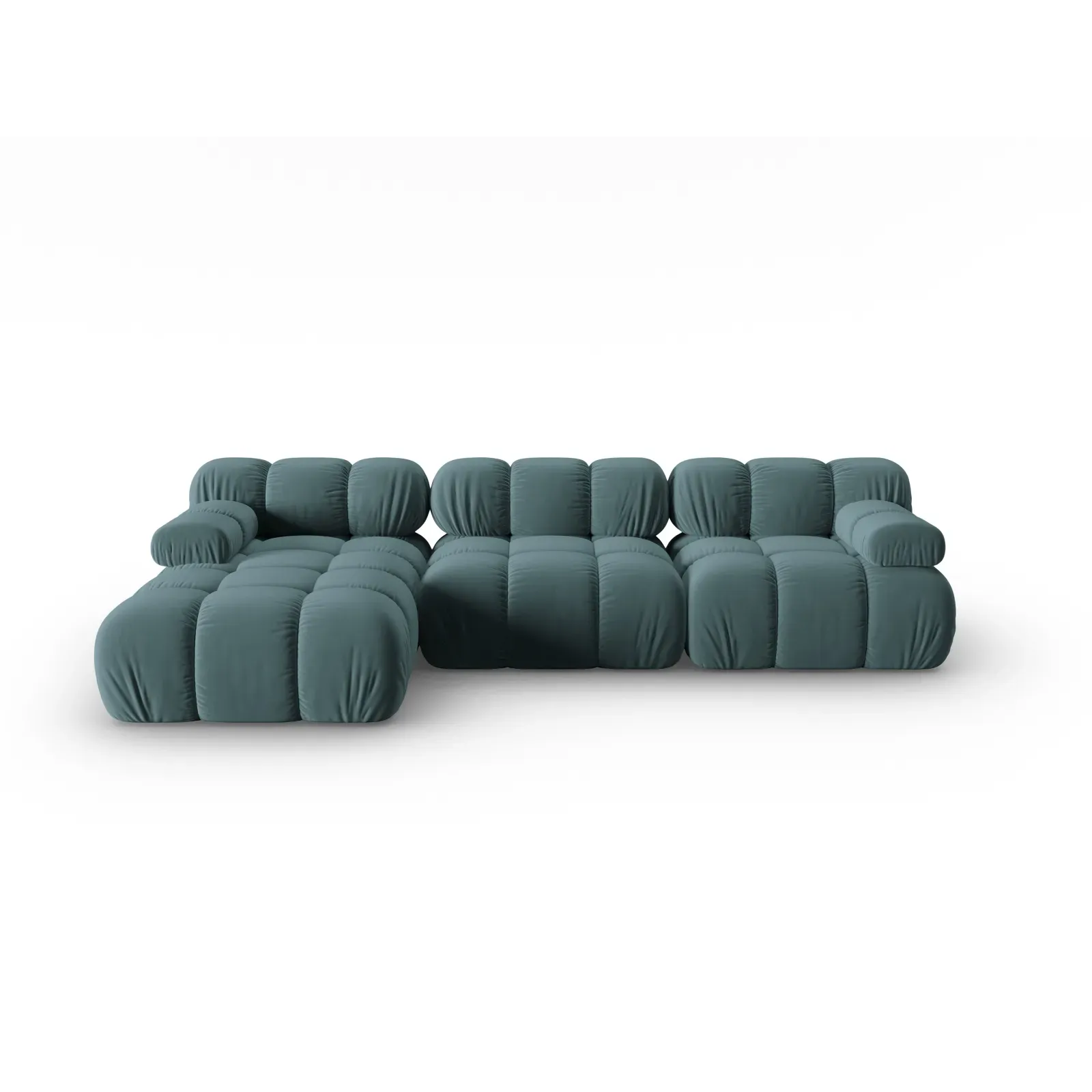 Bellis Modulares 4-Sitzer Sofa Chaise Longue Links mit Samtbezug oder 3D-Stoff, 282 cm - Image 76