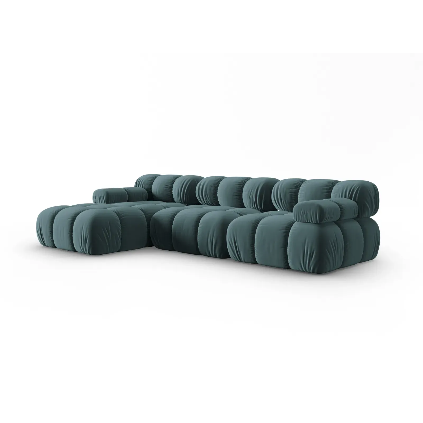 Bellis Modulares 4-Sitzer Sofa Chaise Longue Links mit Samtbezug oder 3D-Stoff, 282 cm - Image 78