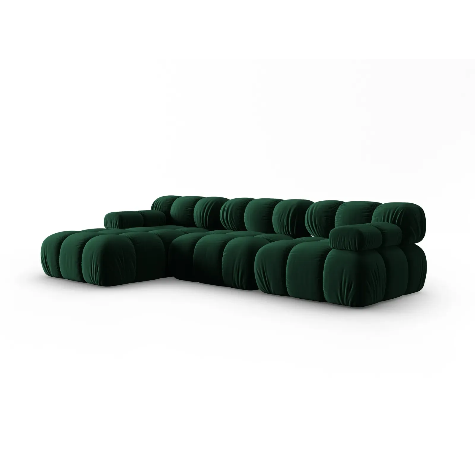 Bellis Modulares 4-Sitzer Sofa Chaise Longue Links mit Samtbezug oder 3D-Stoff, 282 cm - Image 87
