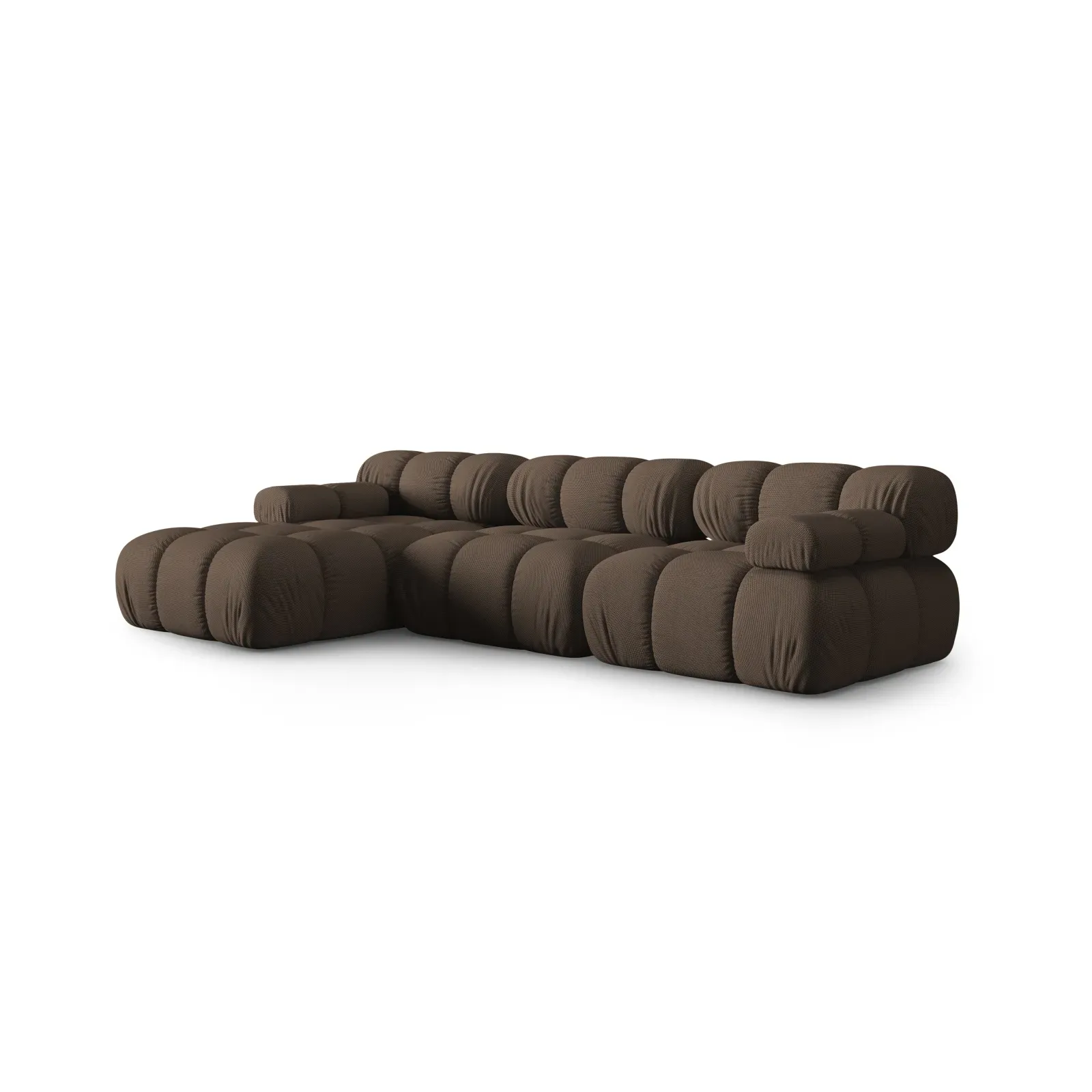 Bellis Modulares 4-Sitzer Sofa Chaise Longue Links mit Samtbezug oder 3D-Stoff, 282 cm - Image 9