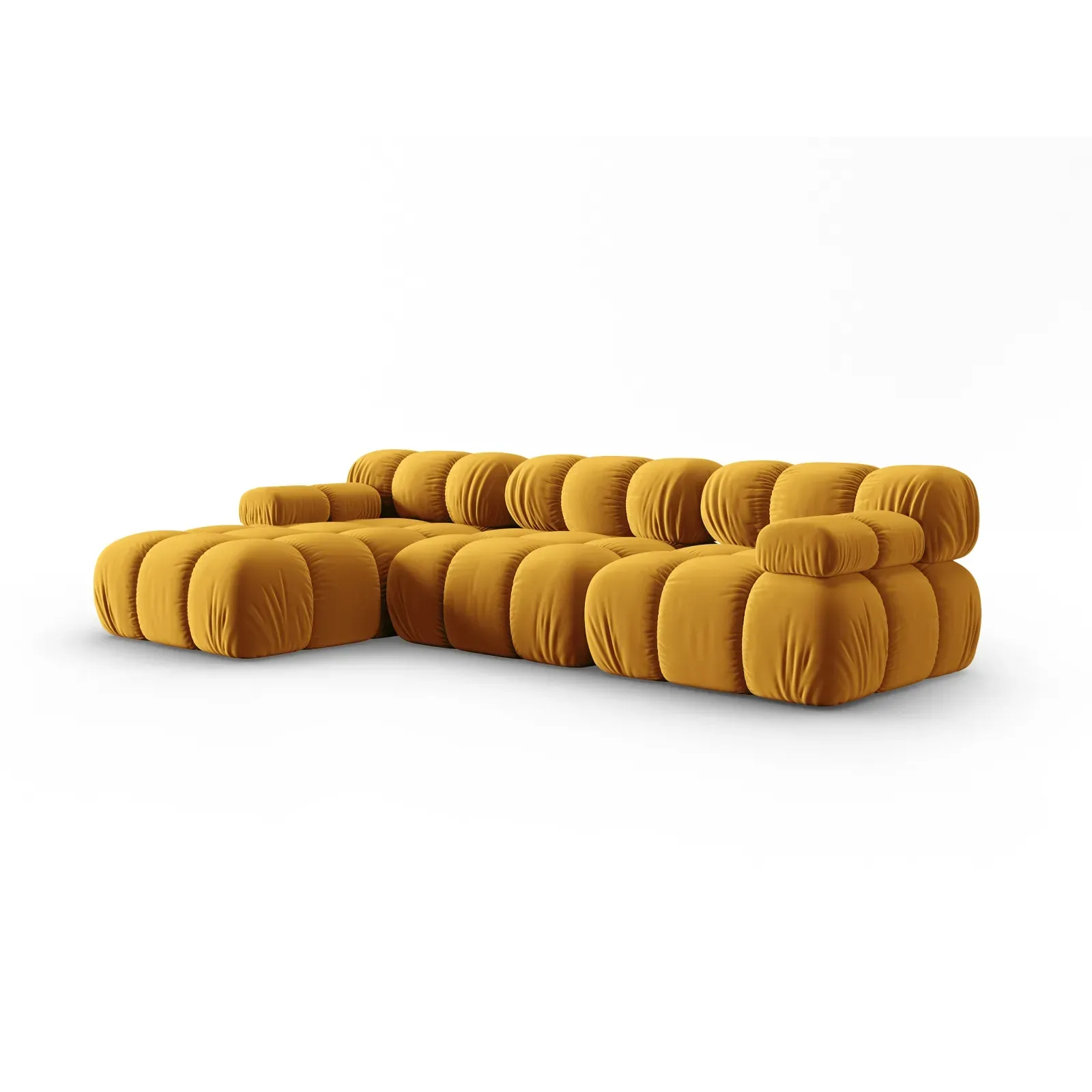 Bellis Modulares 4-Sitzer Sofa Chaise Longue Links mit Samtbezug oder 3D-Stoff, 282 cm - Image 96
