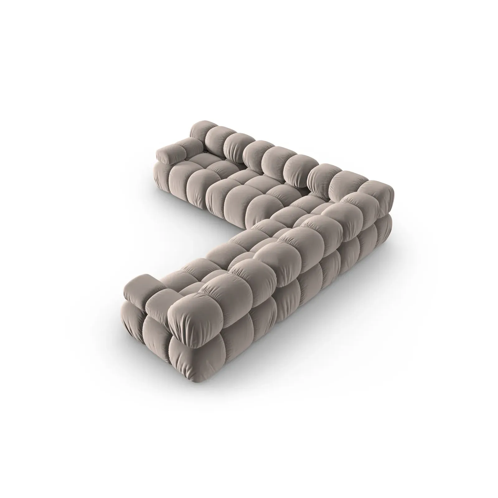 Bellis Modulares 5-Sitzer Ecksofa mit Samtbezug oder 3D-Stoff 282 cm - Image 108