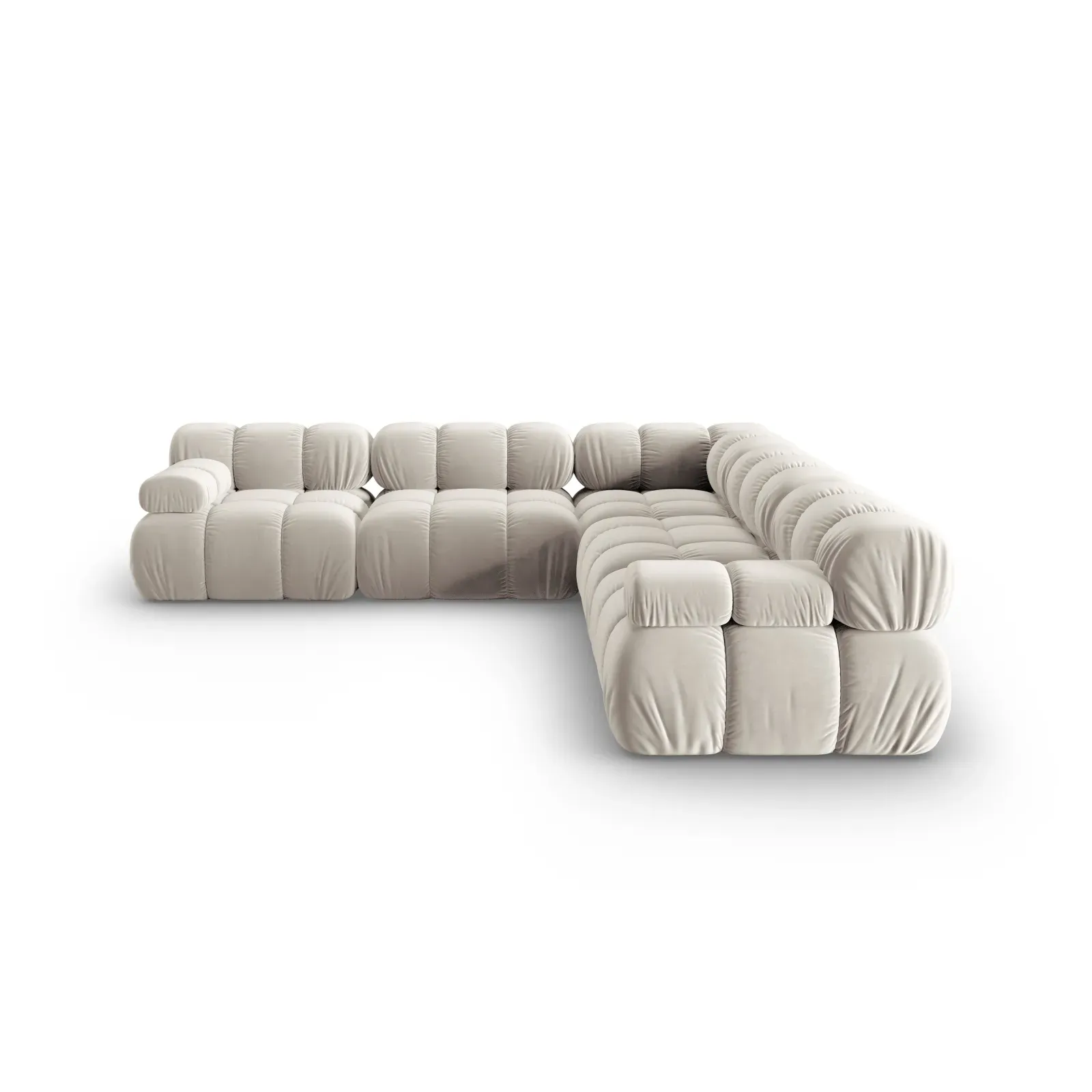 Bellis Modulares 5-Sitzer Ecksofa mit Samtbezug oder 3D-Stoff 282 cm - Image 114