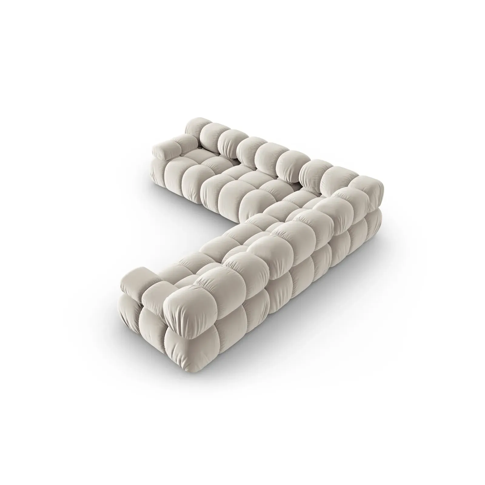 Bellis Modulares 5-Sitzer Ecksofa mit Samtbezug oder 3D-Stoff 282 cm - Image 116