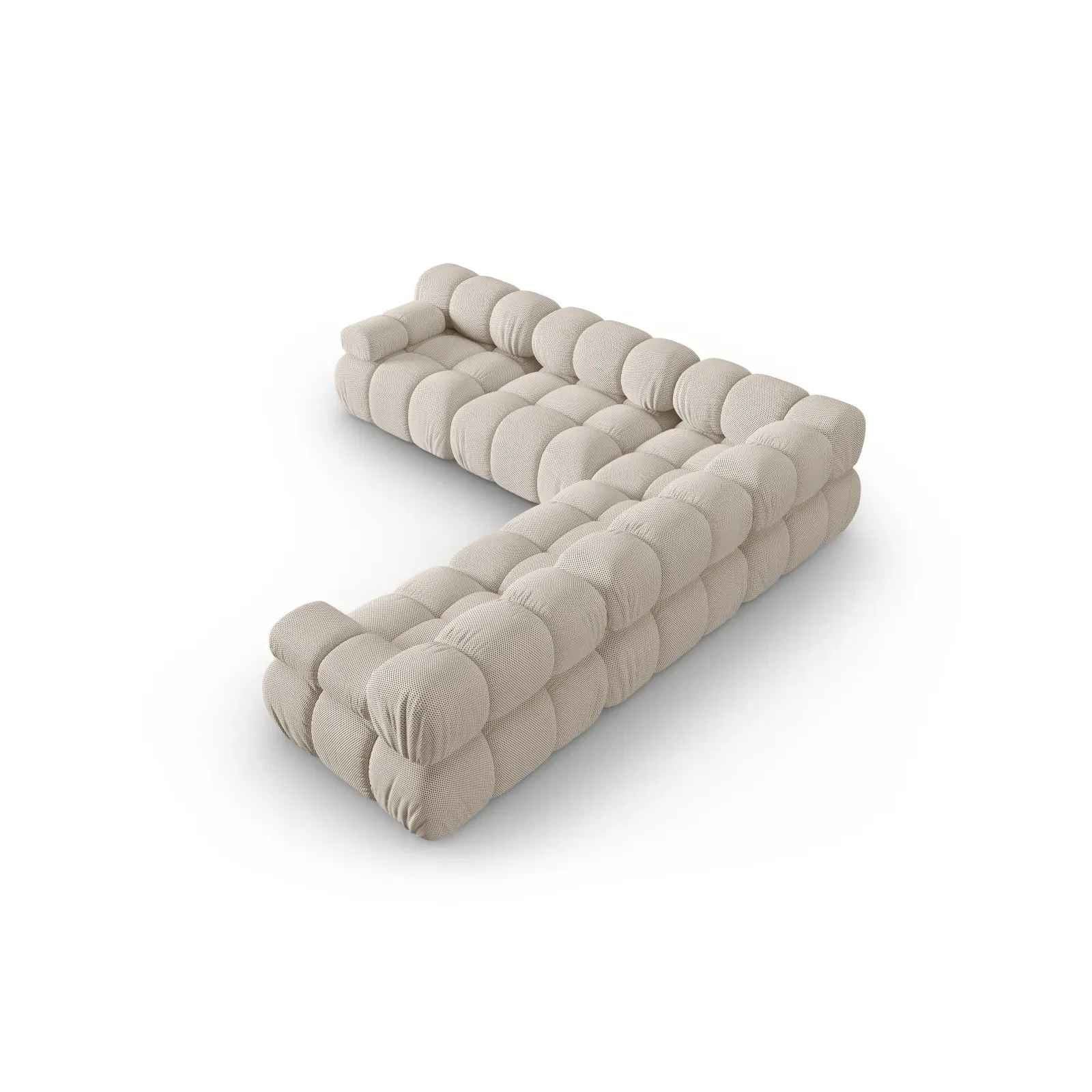 Bellis Modulares 5-Sitzer Ecksofa mit Samtbezug oder 3D-Stoff 282 cm - Image 3