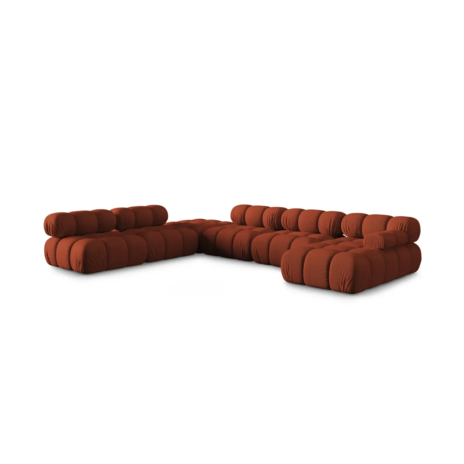 Bellis Modulares Sofa 6 Module Chaise Longue Links mit Samtbezug oder 3D-Stoff, 376x282 cm - Image 16